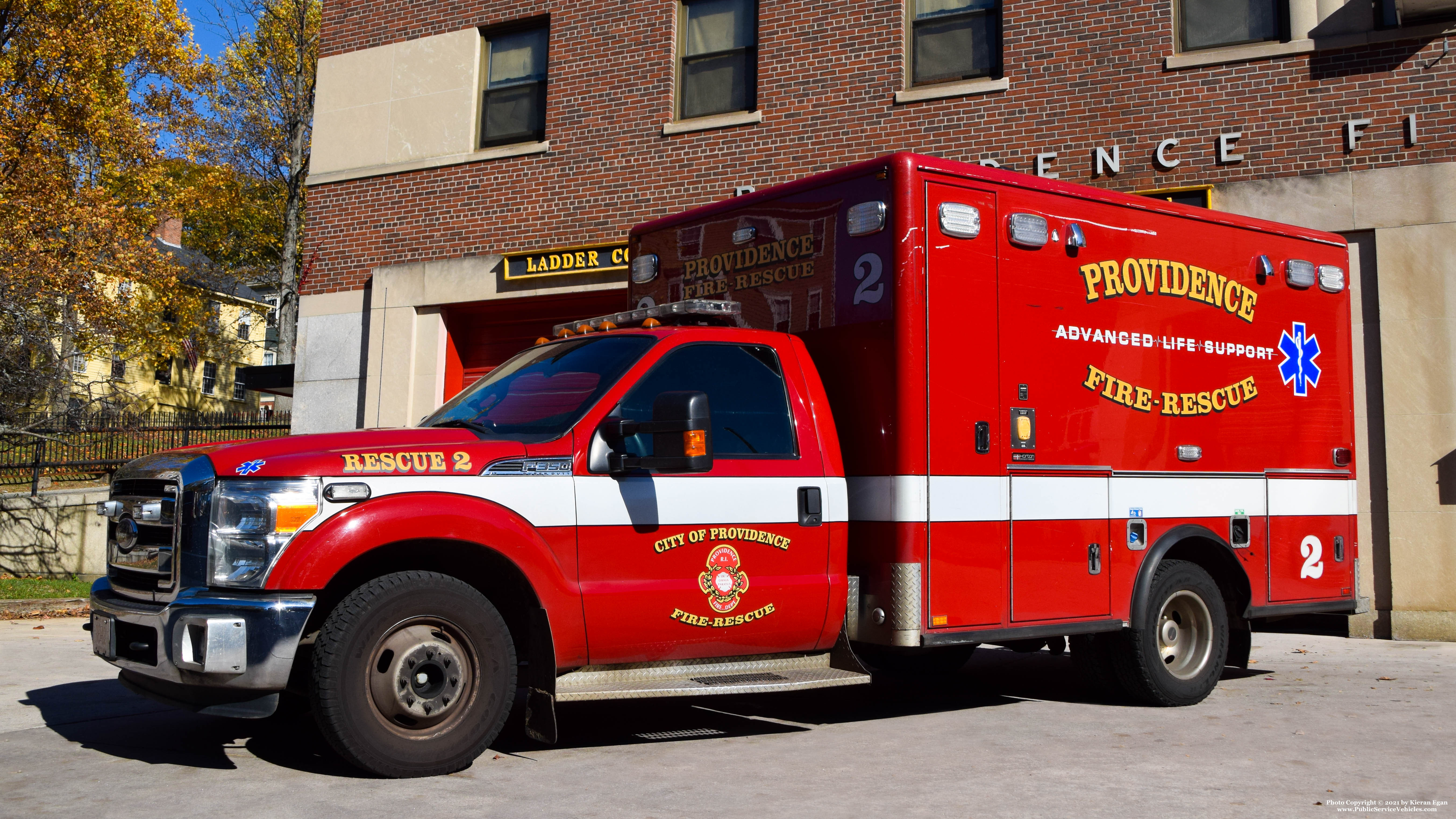 A photo  of Providence Fire
            Rescue 2, a 2011 Ford F-350/Horton             taken by Kieran Egan