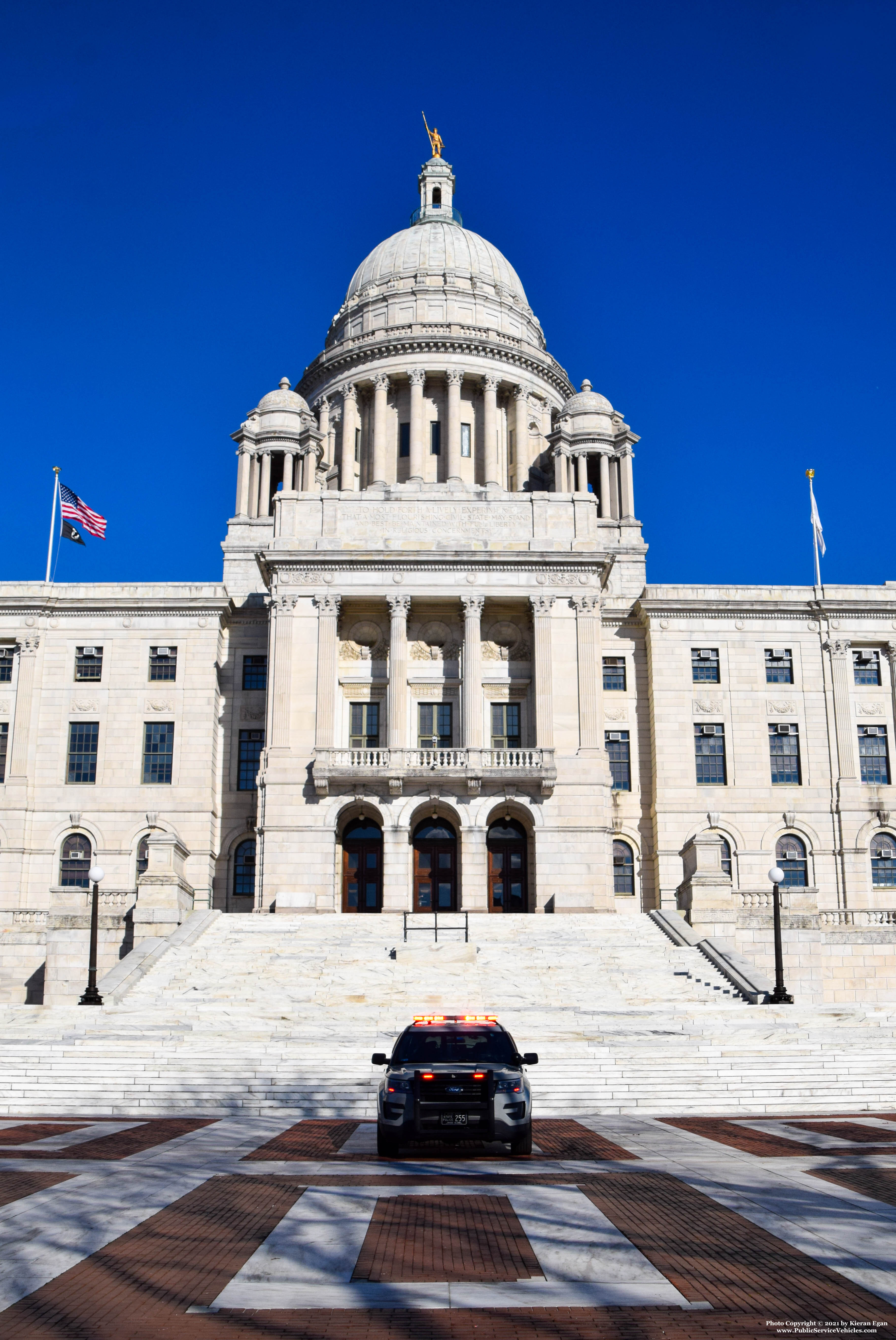 A photo  of Rhode Island State Police
            Cruiser 255, a 2017 Ford Police Interceptor Utility             taken by Kieran Egan