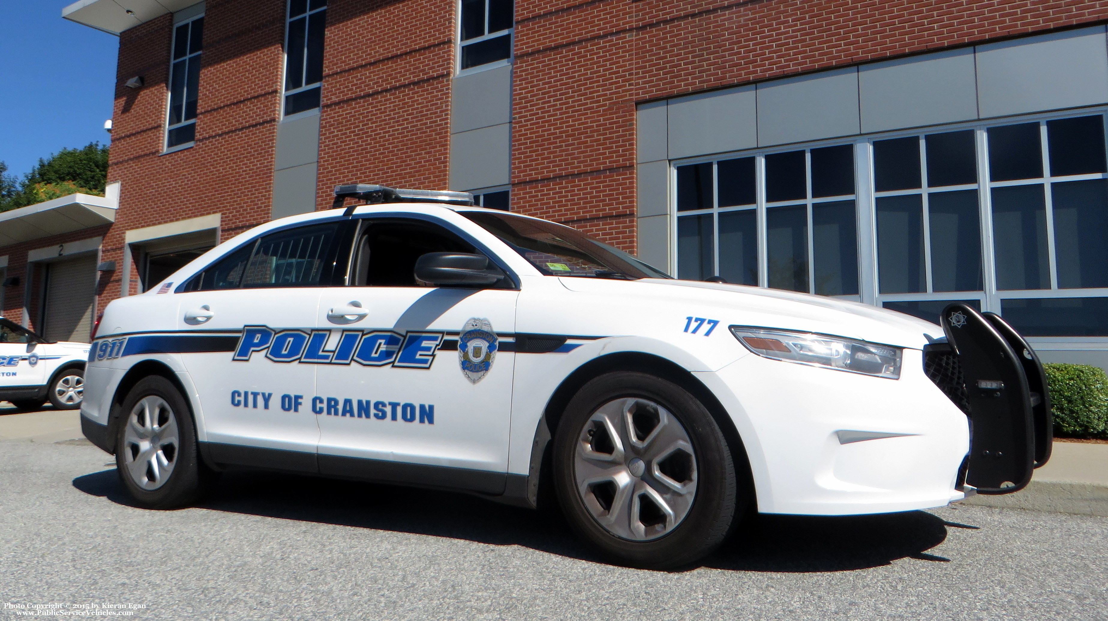 A photo  of Cranston Police
            Cruiser 177, a 2013-2015 Ford Police Interceptor Sedan             taken by Kieran Egan
