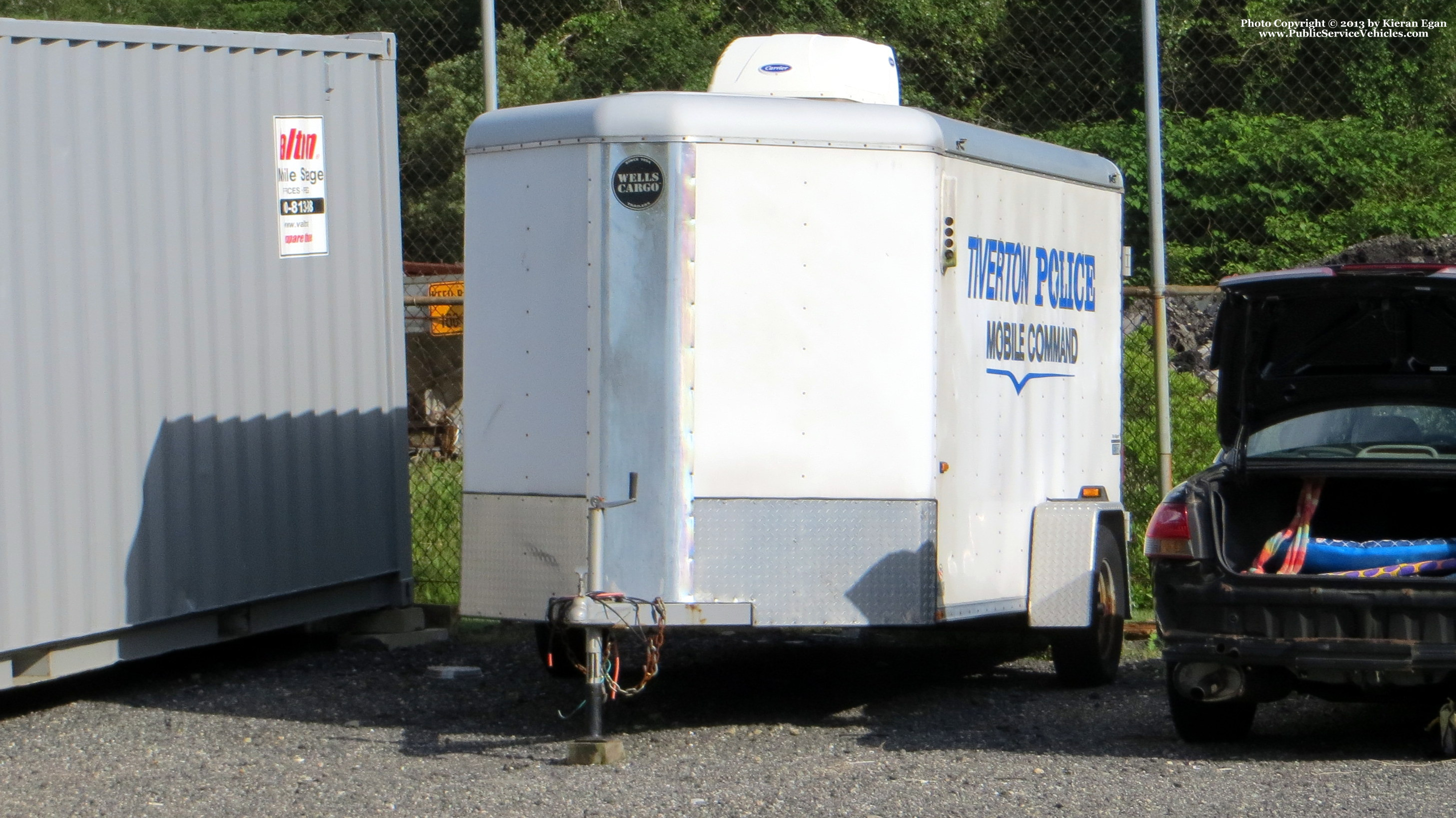 A photo  of Tiverton Police
            Mobile Command Trailer, a 1990-2010 Wells Cargo Trailer             taken by Kieran Egan