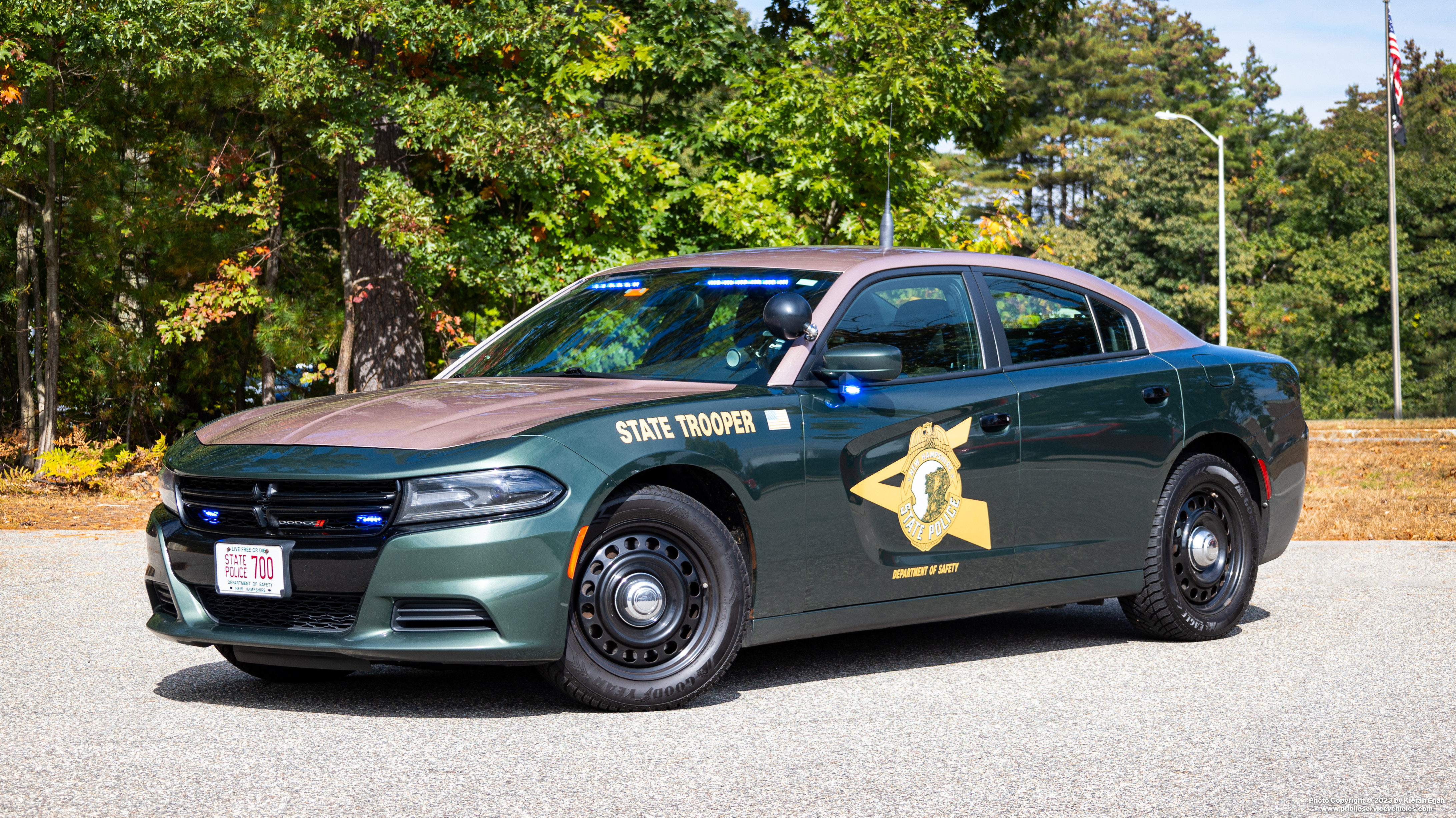 A photo  of New Hampshire State Police
            Cruiser 700, a 2017 Dodge Charger             taken by Kieran Egan