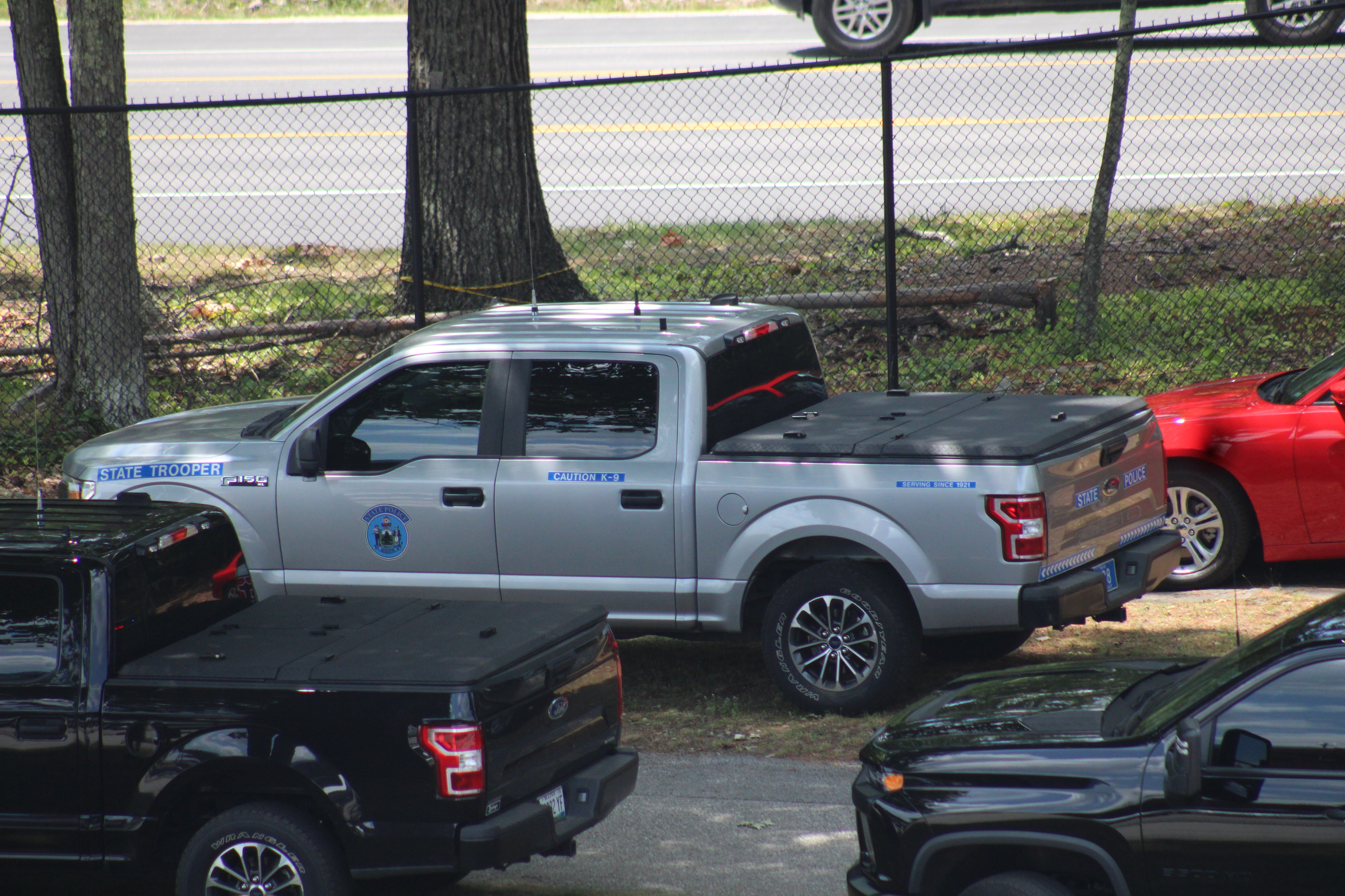 A photo  of Maine State Police
            Cruiser 828, a 2020 Ford F-150 Police Responder             taken by @riemergencyvehicles