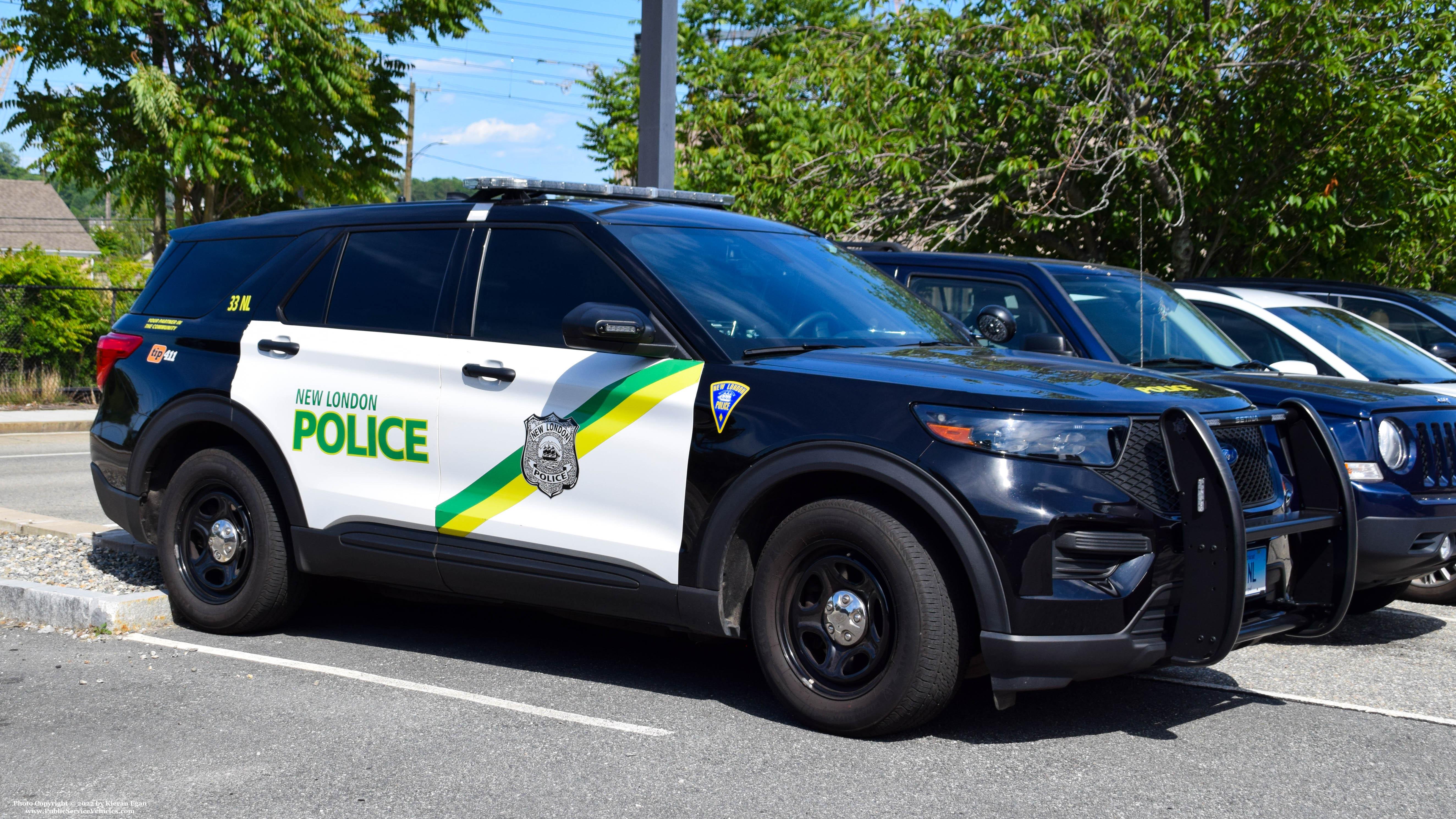 A photo  of New London Police
            Car 33, a 2020-2022 Ford Police Interceptor Utility             taken by Kieran Egan