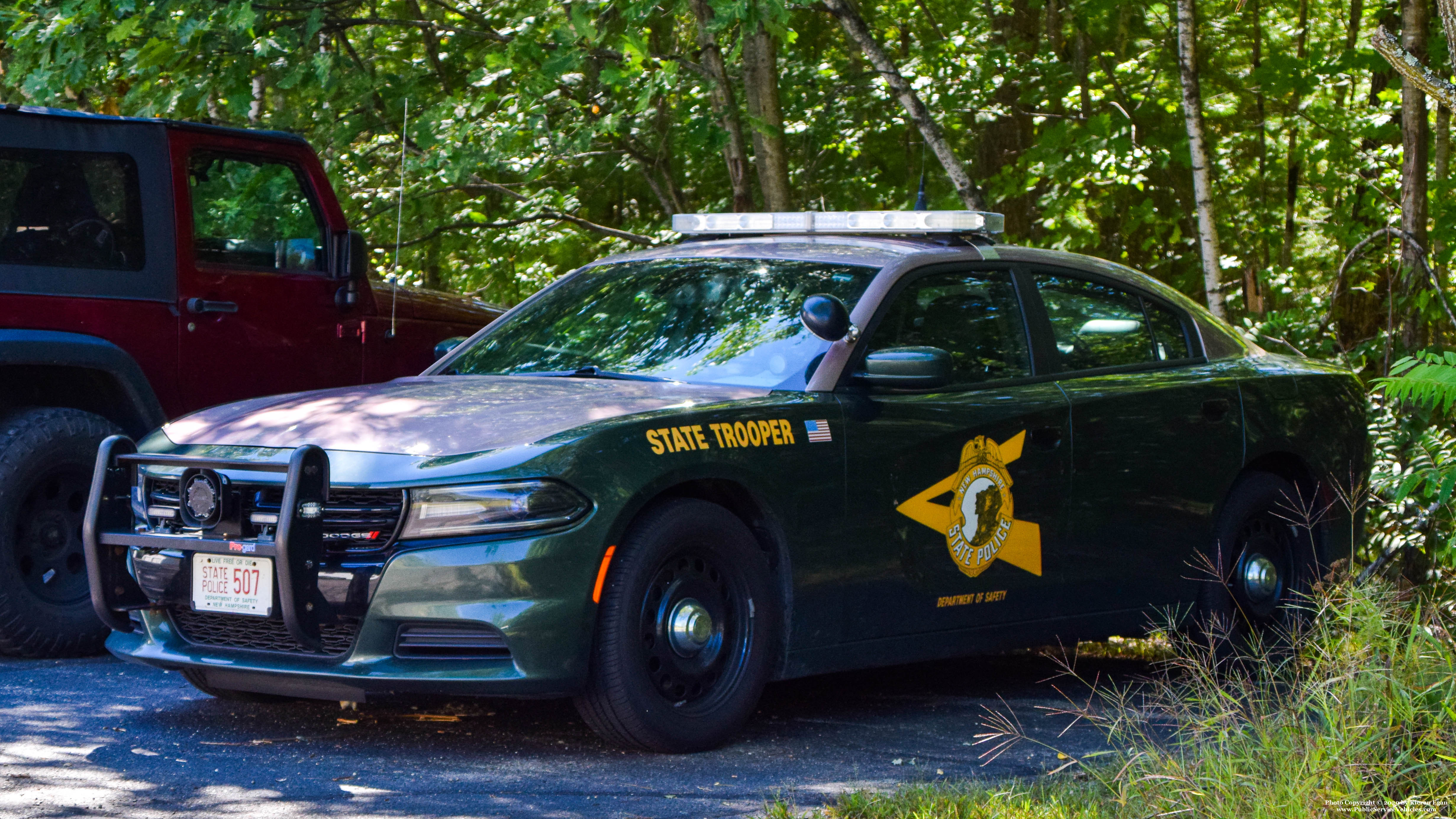 A photo  of New Hampshire State Police
            Cruiser 507, a 2015-2019 Dodge Charger             taken by Kieran Egan