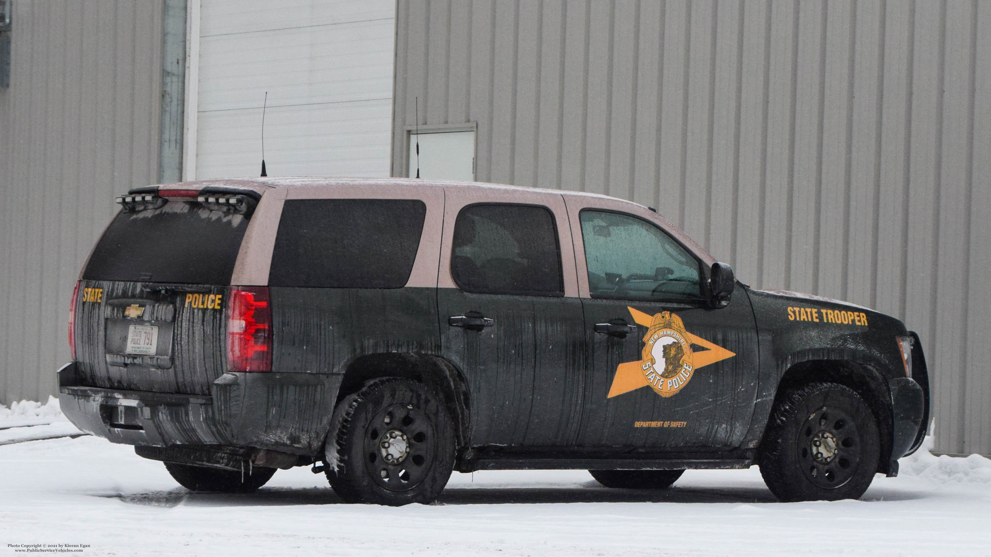 A photo  of New Hampshire State Police
            Cruiser 791, a 2007-2013 Chevrolet Tahoe             taken by Kieran Egan