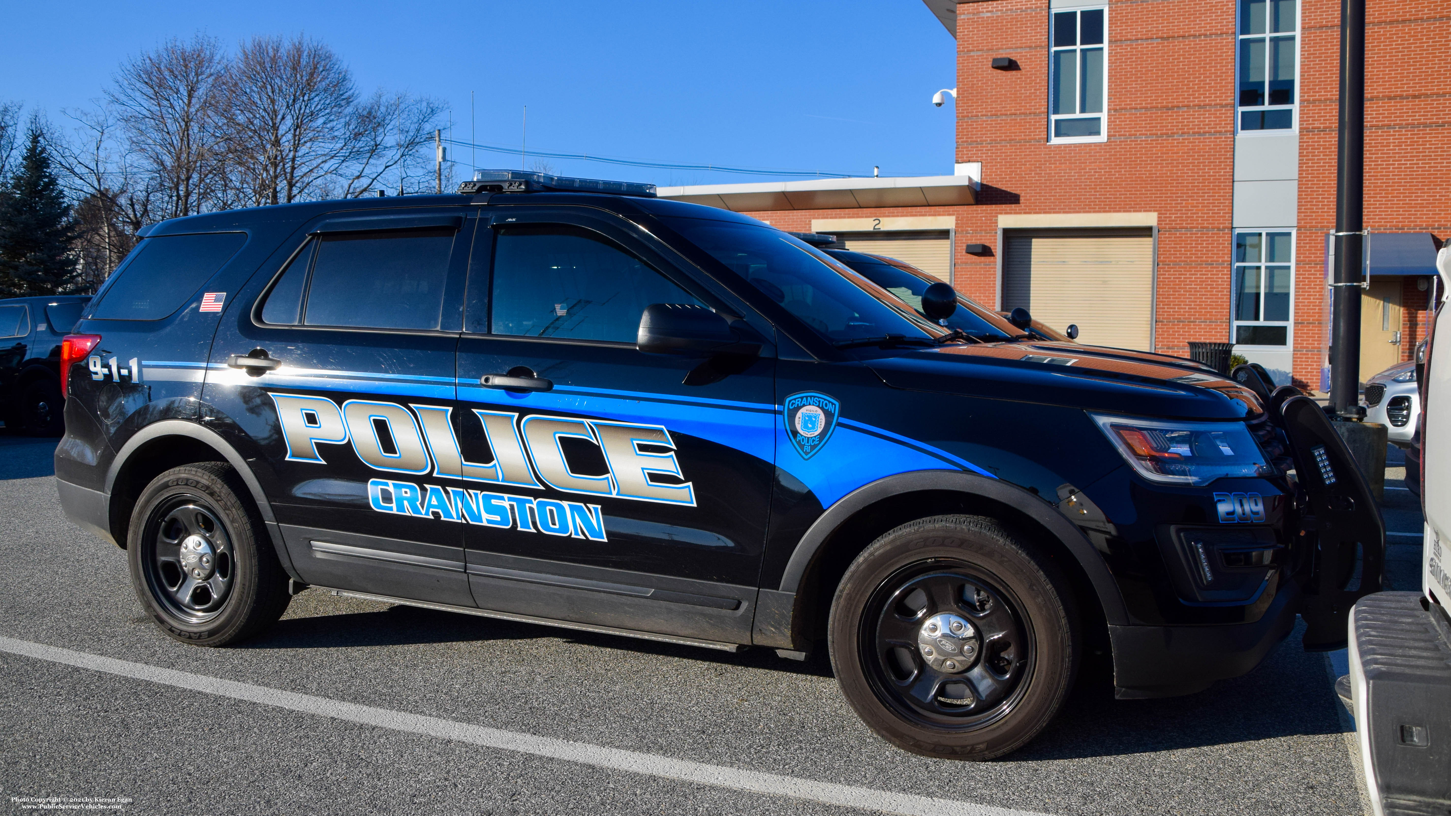 A photo  of Cranston Police
            Cruiser 209, a 2018 Ford Police Interceptor Utility             taken by Kieran Egan