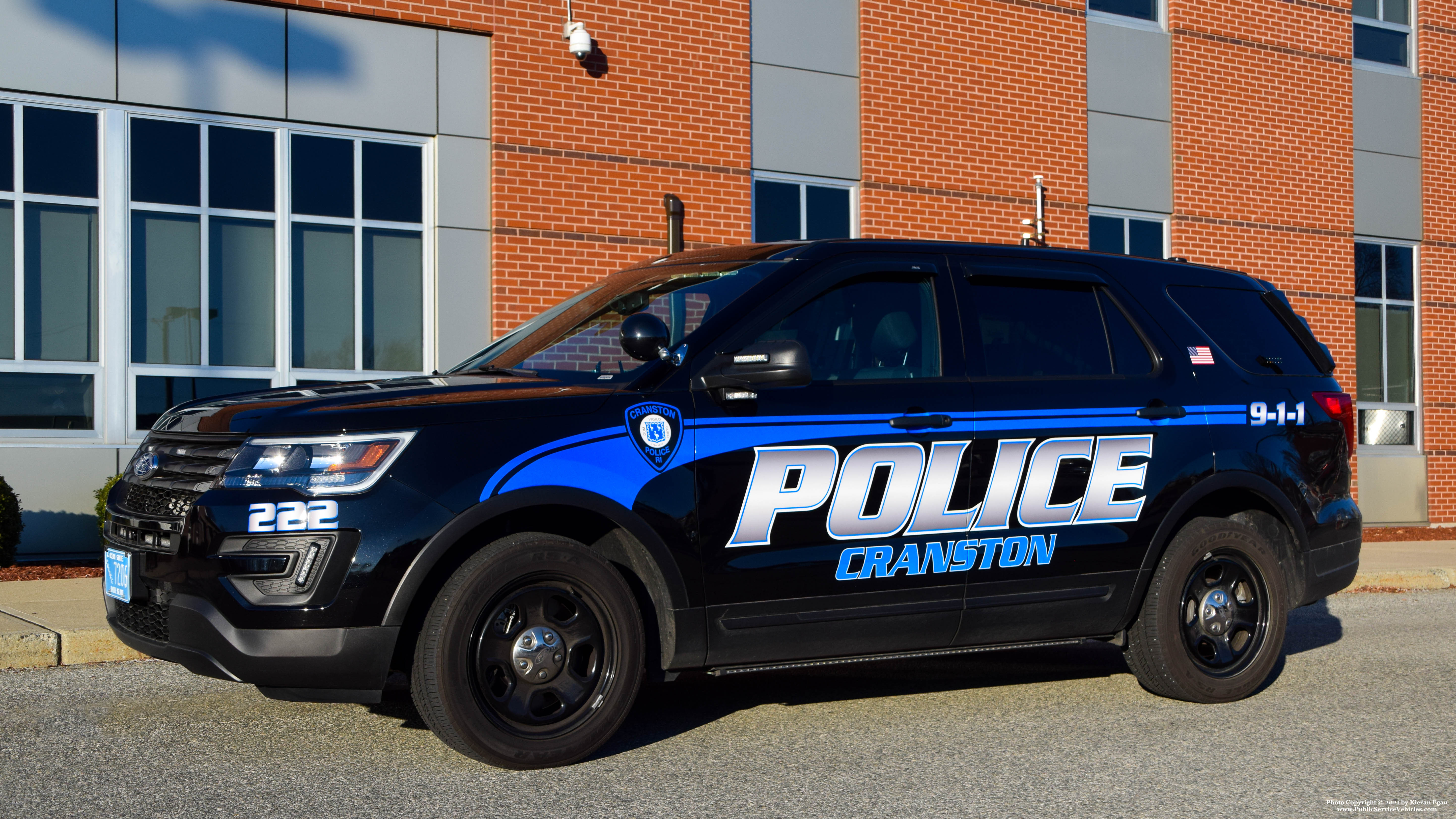 A photo  of Cranston Police
            Cruiser 222, a 2019 Ford Police Interceptor Utility             taken by Kieran Egan