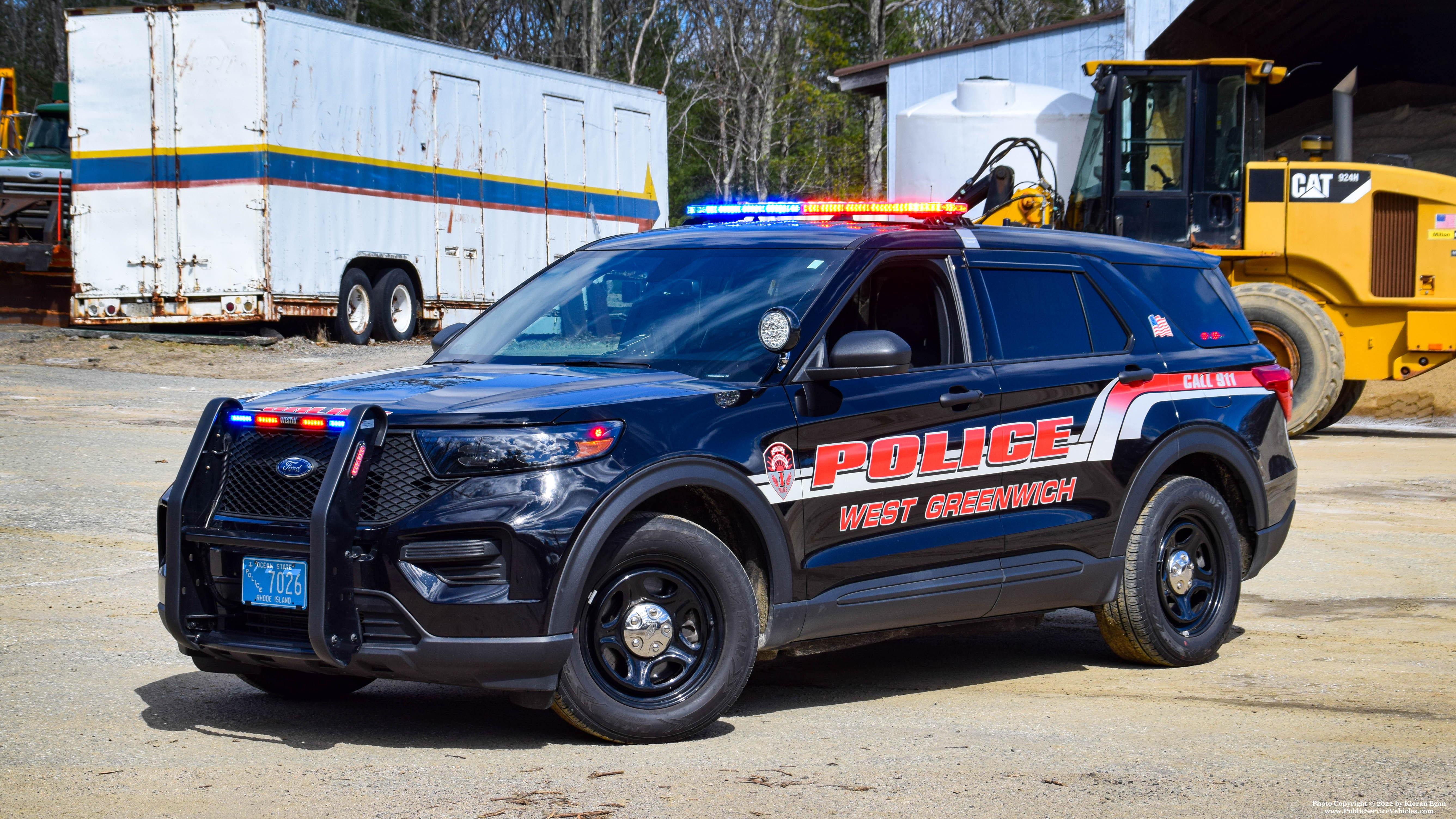 A photo  of West Greenwich Police
            Cruiser 7026, a 2021 Ford Police Interceptor Utility             taken by Kieran Egan