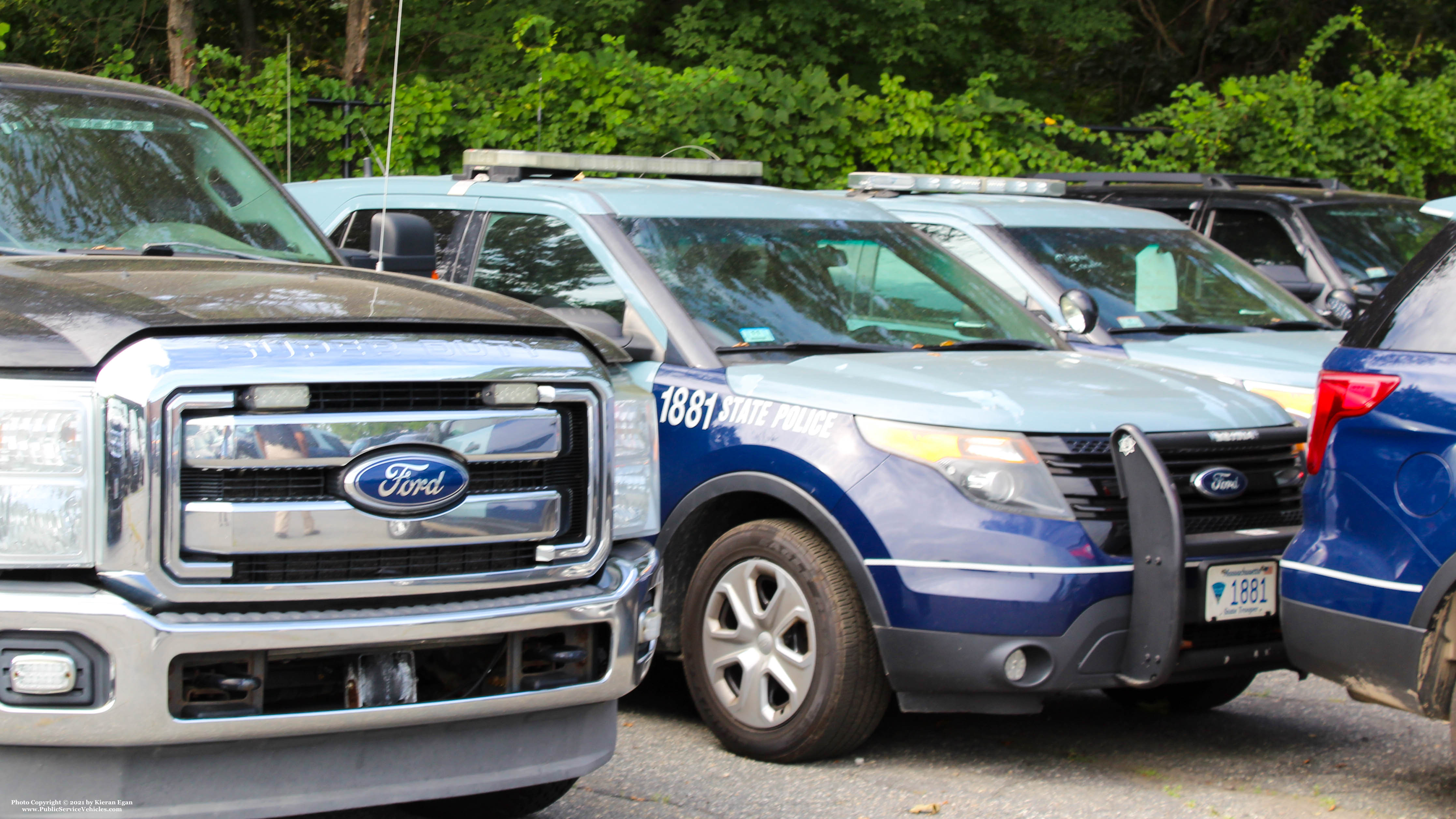 A photo  of Massachusetts State Police
            Cruiser 1881, a 2014 Ford Police Interceptor Utility             taken by Kieran Egan