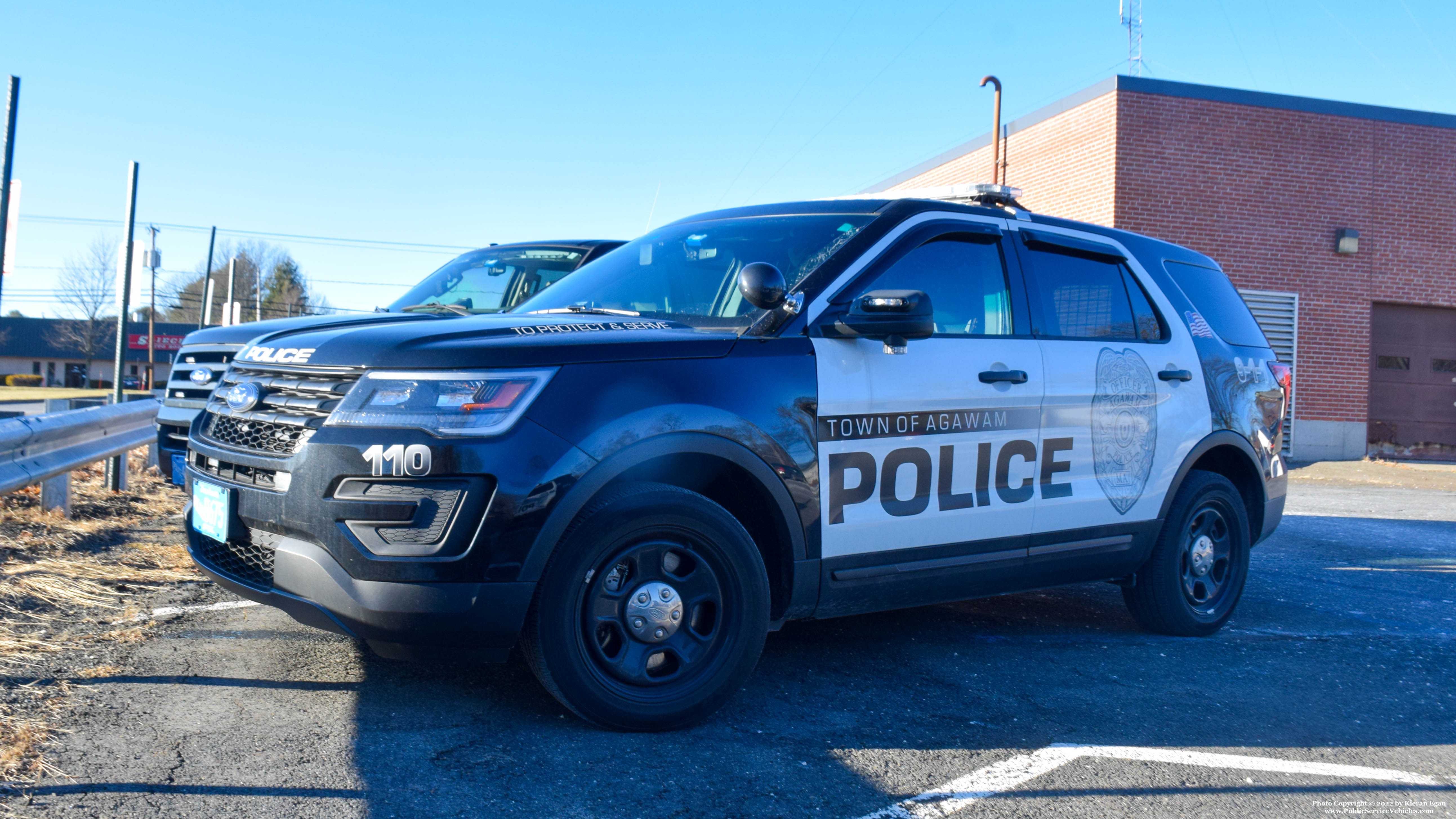 A photo  of Agawam Police
            Cruiser 110, a 2017 Ford Police Interceptor Utility             taken by Kieran Egan