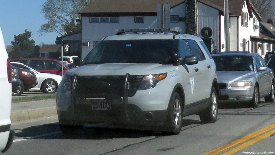 A photo  of Rhode Island State Police
            Cruiser 186, a 2013-2015 Ford Police Interceptor Utility             taken by Kieran Egan