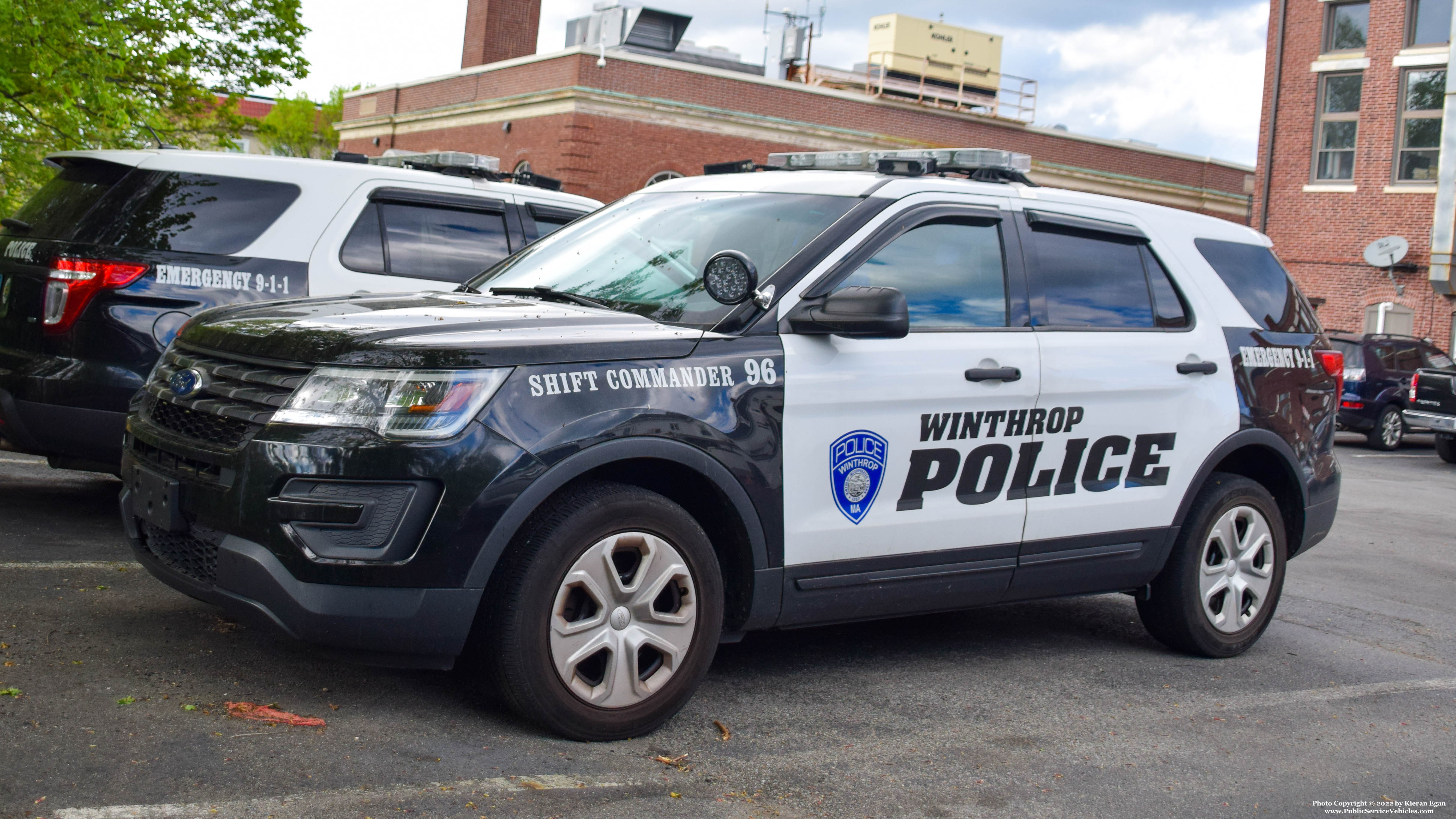 A photo  of Winthrop Police
            Cruiser 96, a 2016 Ford Police Interceptor Utility             taken by Kieran Egan