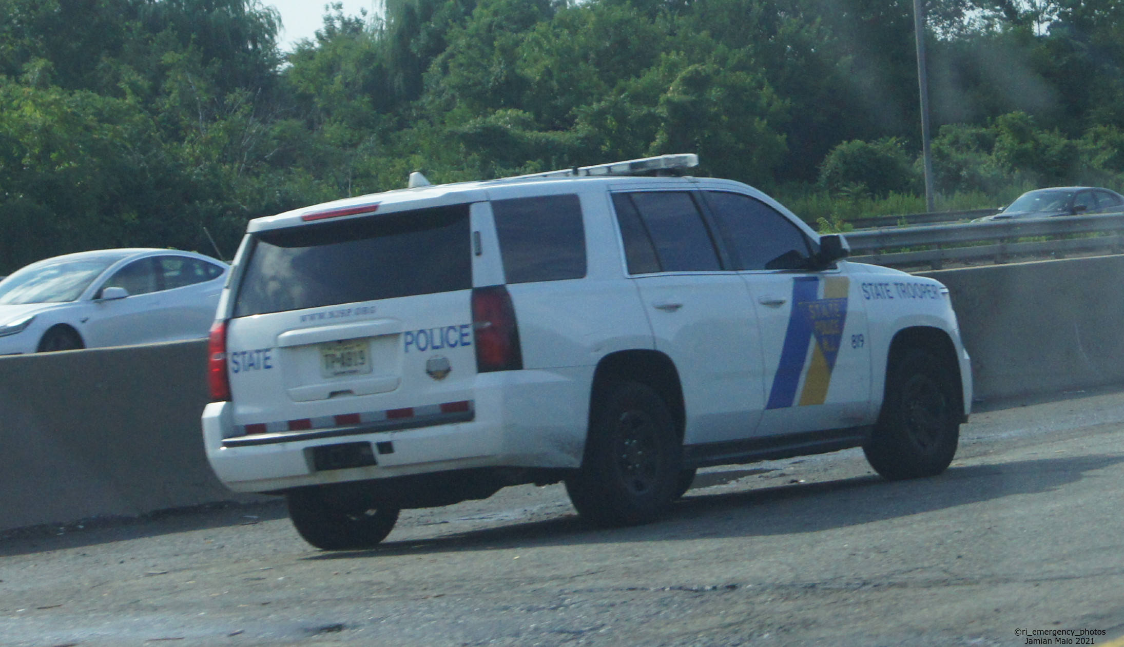 A photo  of New Jersey State Police
            Cruiser 819, a 2015-2019 Chevrolet Tahoe             taken by Jamian Malo