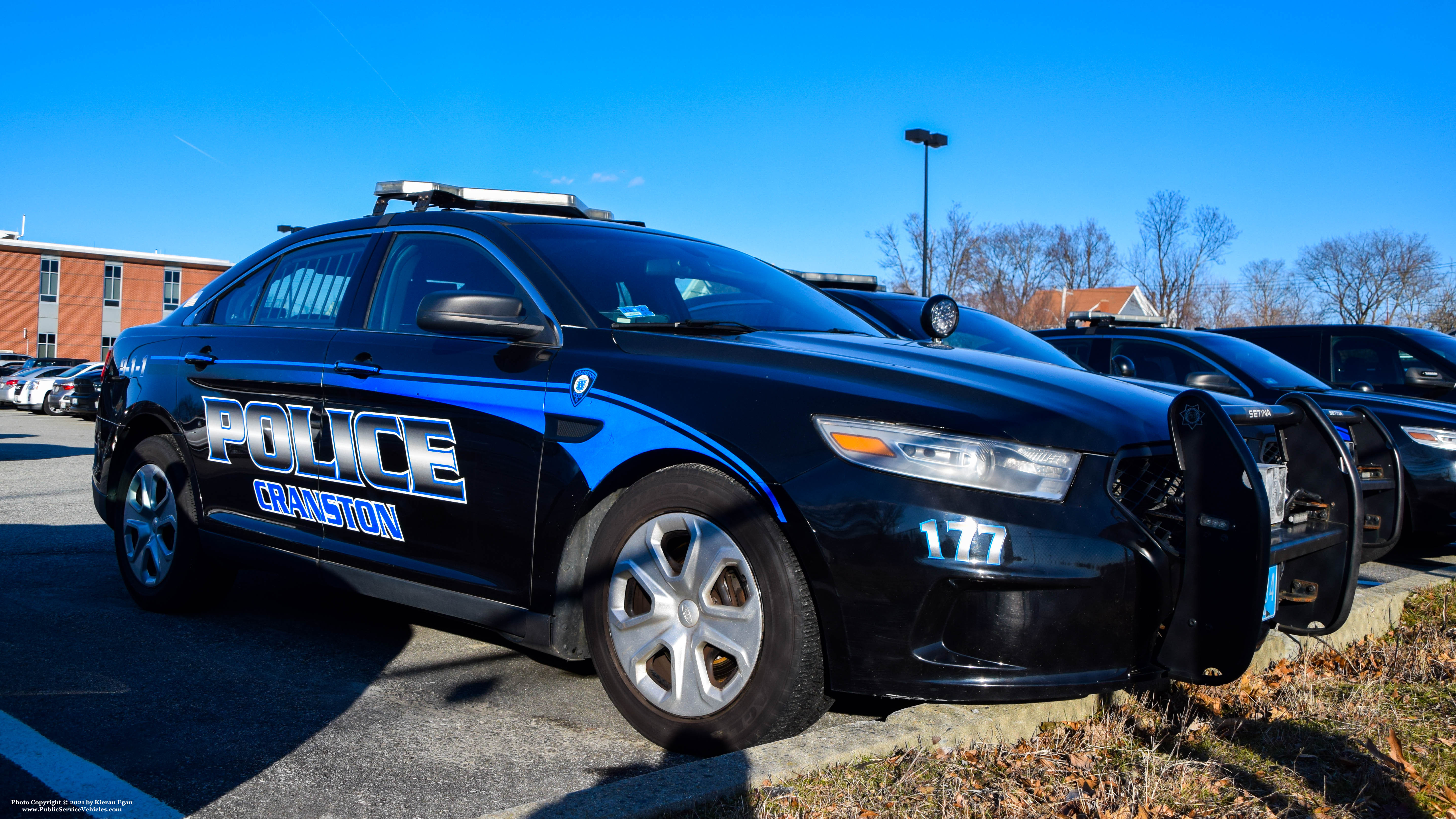 A photo  of Cranston Police
            Cruiser 177, a 2013-2015 Ford Police Interceptor Sedan             taken by Kieran Egan