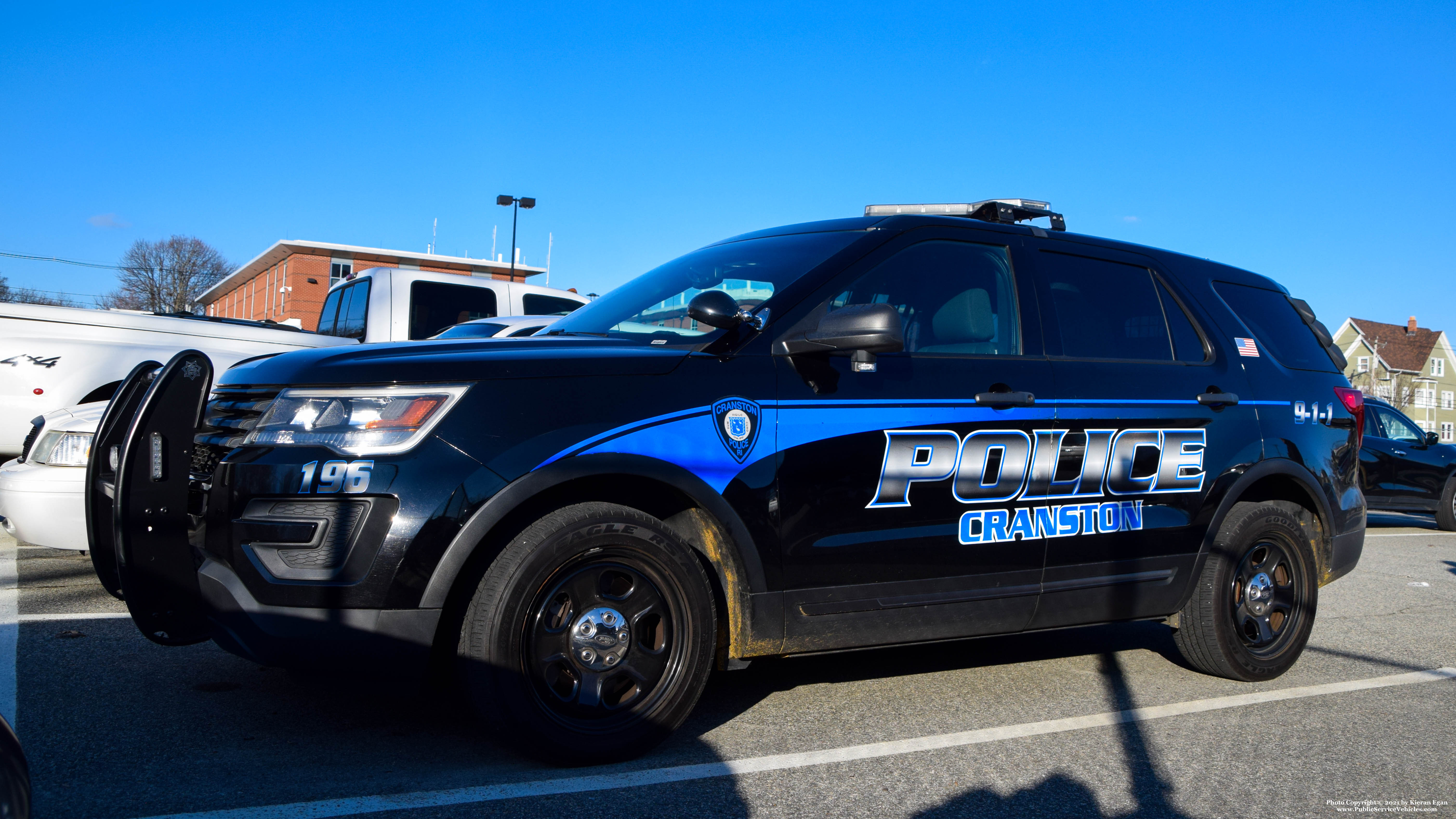 A photo  of Cranston Police
            Cruiser 196, a 2016-2017 Ford Police Interceptor Utility             taken by Kieran Egan