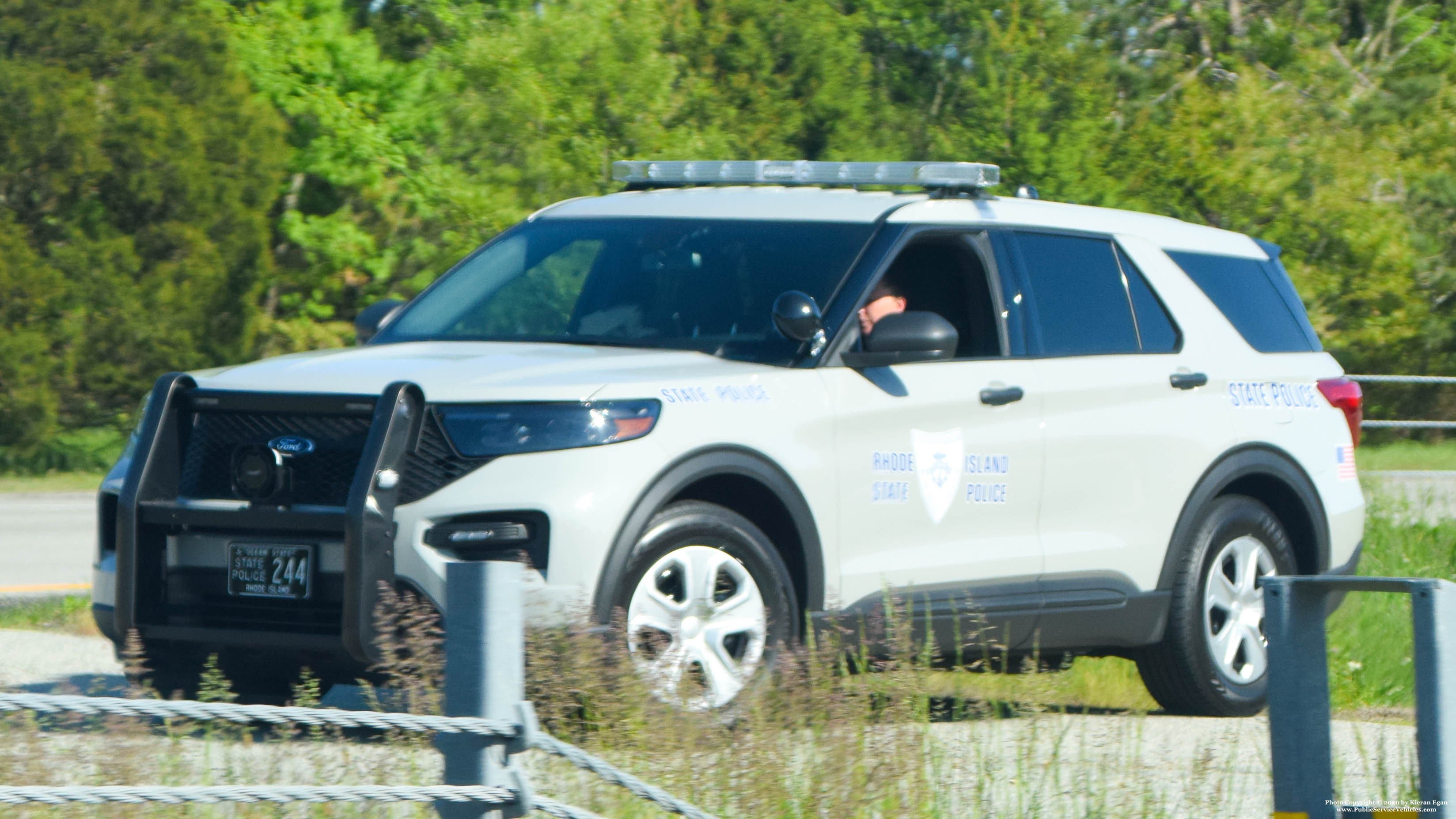 A photo  of Rhode Island State Police
            Cruiser 244, a 2020 Ford Police Interceptor Utility             taken by Kieran Egan