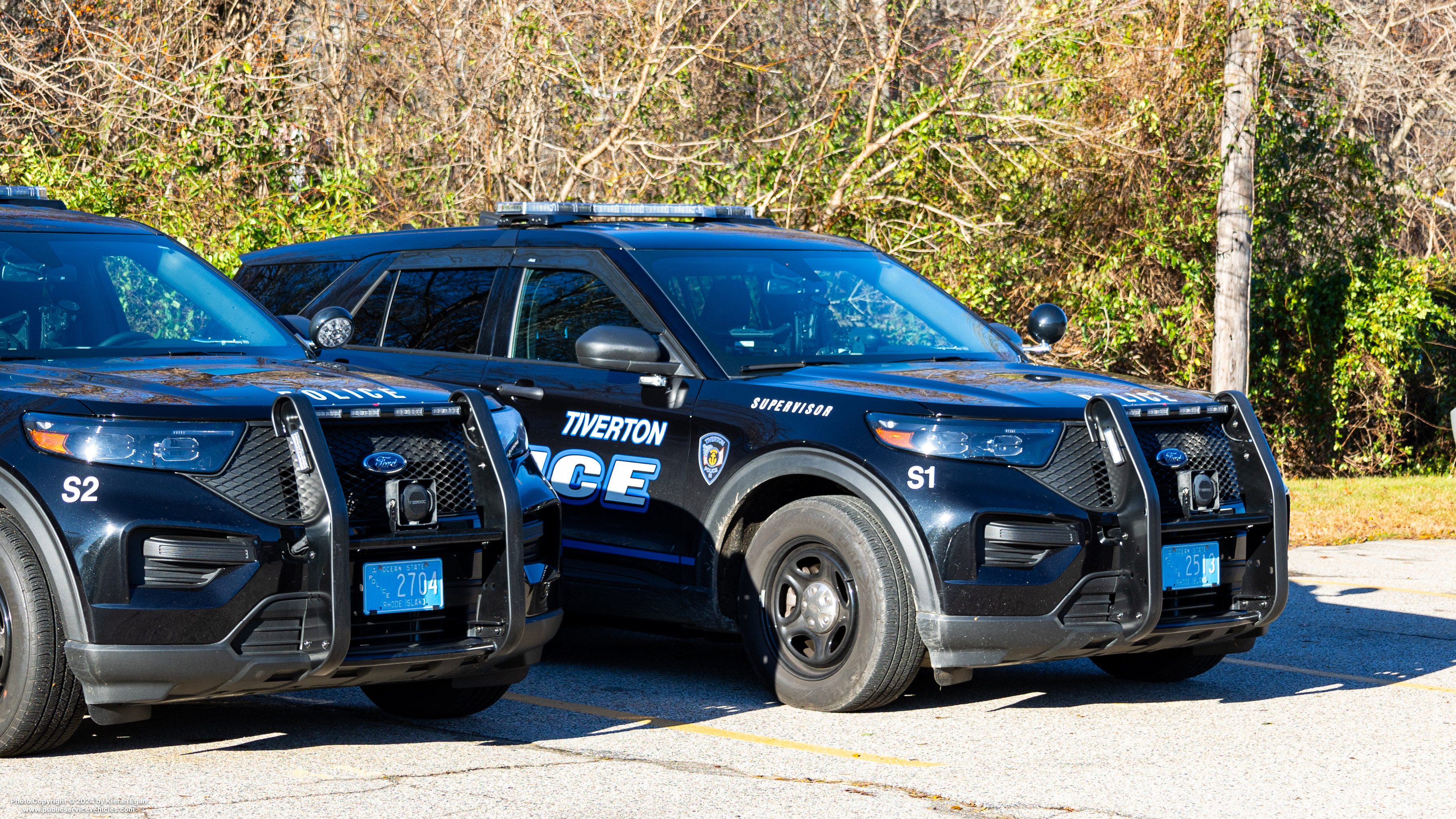 A photo  of Tiverton Police
            Cruiser S1, a 2023 Ford Police Interceptor Utility             taken by Kieran Egan