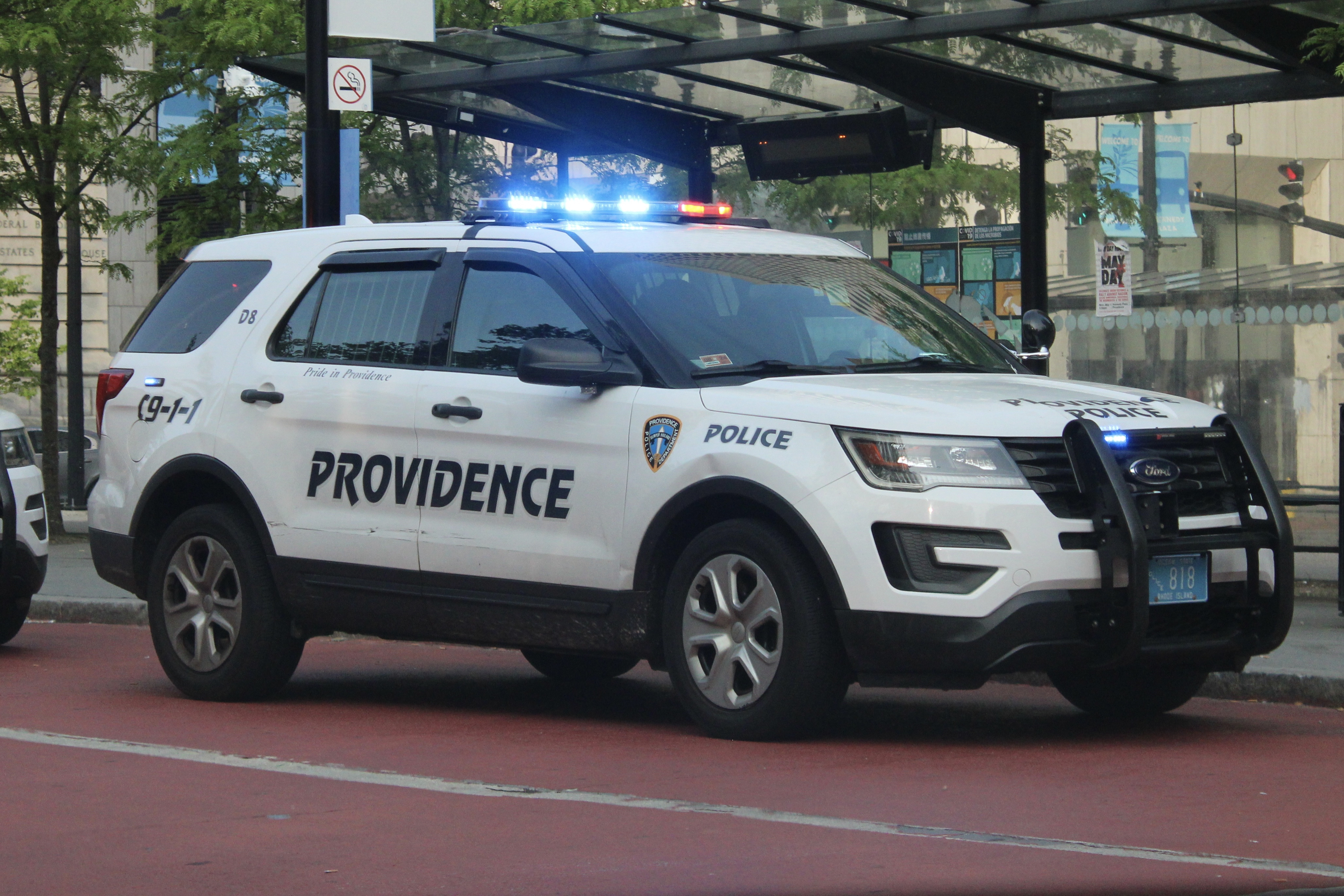 A photo  of Providence Police
            Cruiser 818, a 2017 Ford Police Interceptor Utility             taken by @riemergencyvehicles
