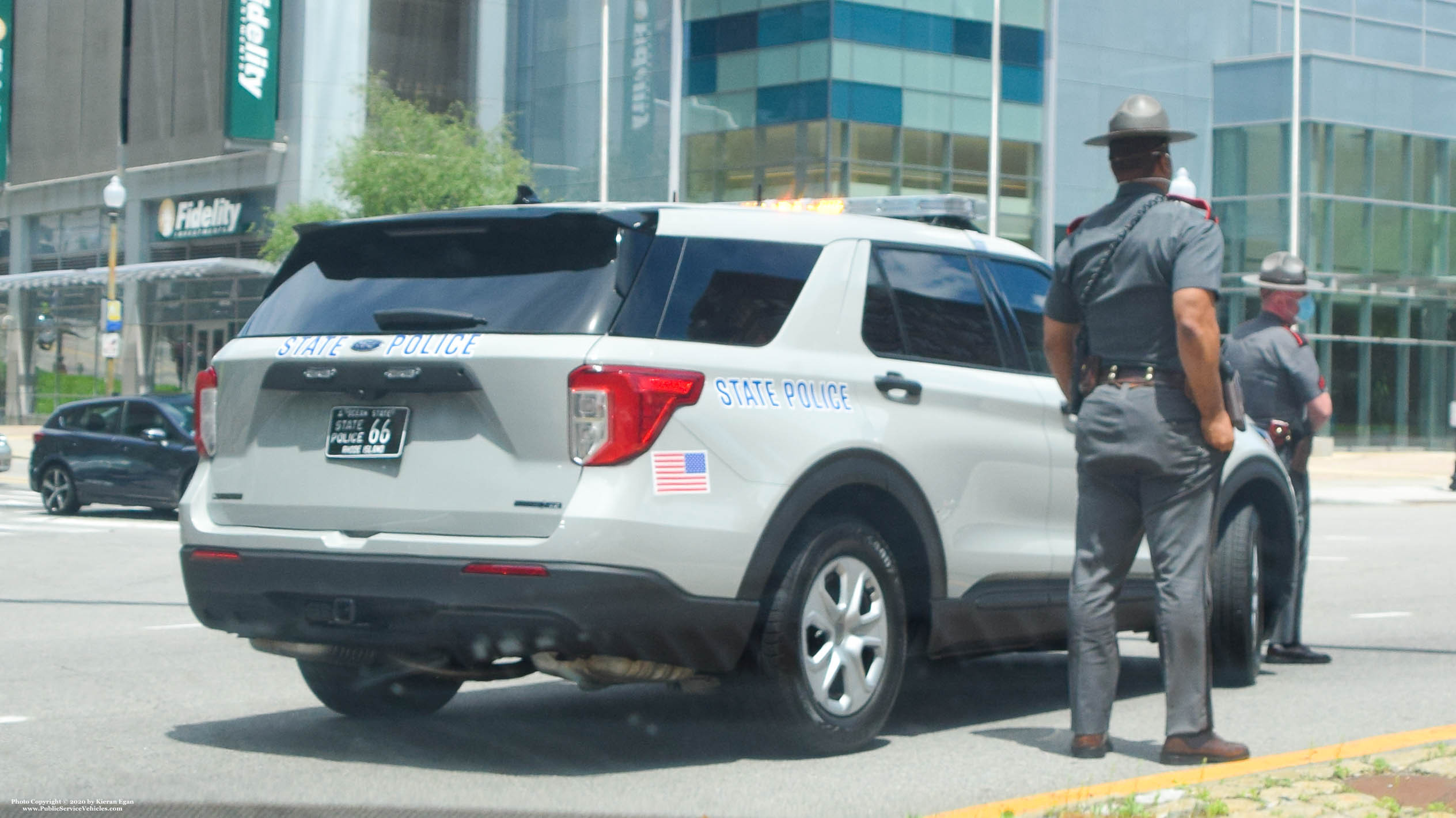 A photo  of Rhode Island State Police
            Cruiser 66, a 2020 Ford Police Interceptor Utility             taken by Kieran Egan