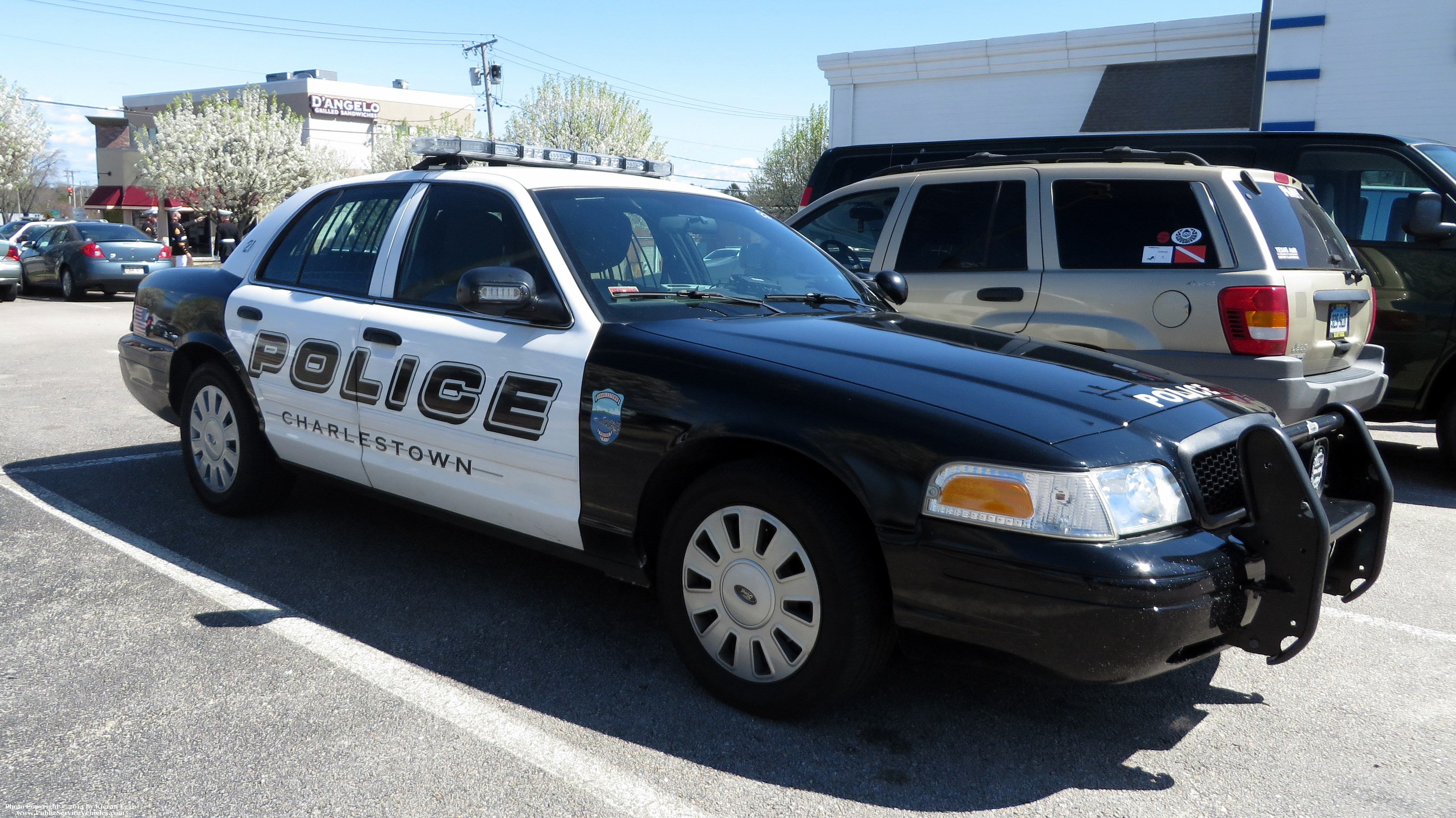 A photo  of Charlestown Police
            Car 21, a 2009-2011 Ford Crown Victoria Police Interceptor             taken by Kieran Egan