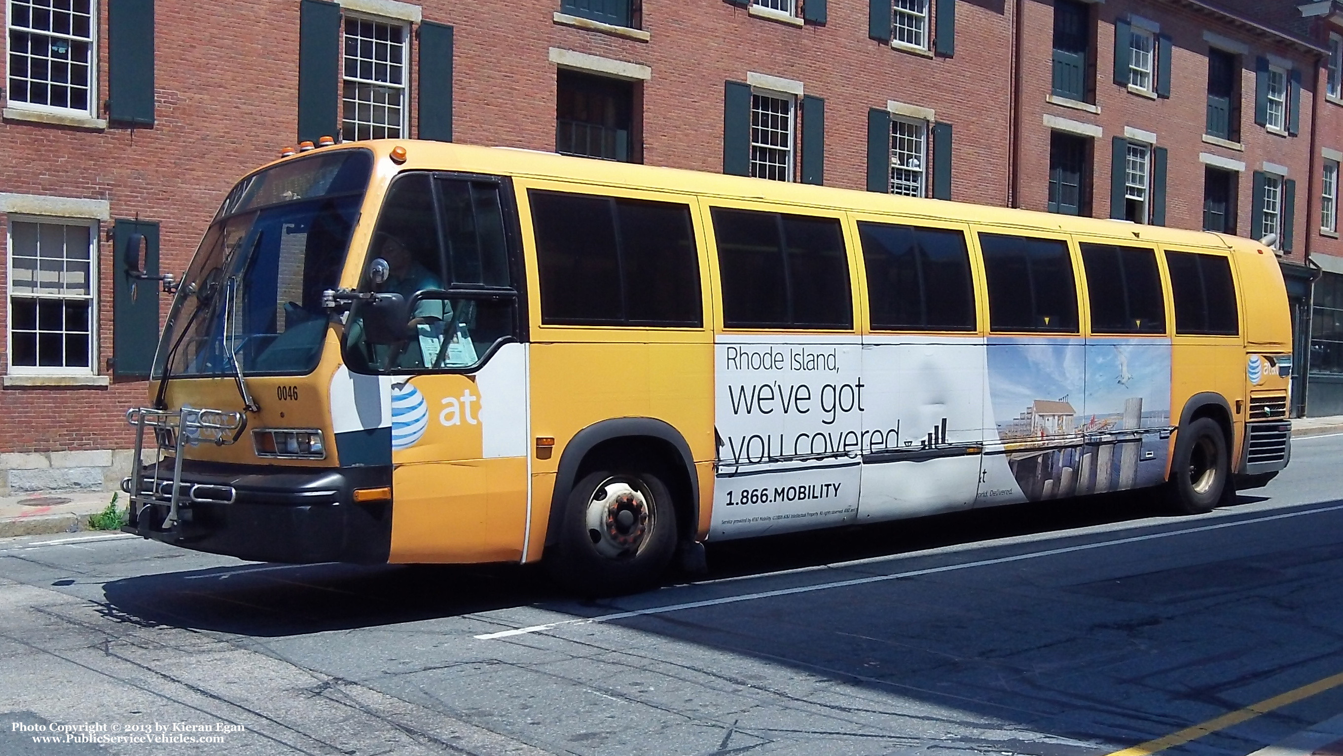 A photo  of Rhode Island Public Transit Authority
            Bus 0046, a 2000 Nova Bus RTS T82VN             taken by Kieran Egan