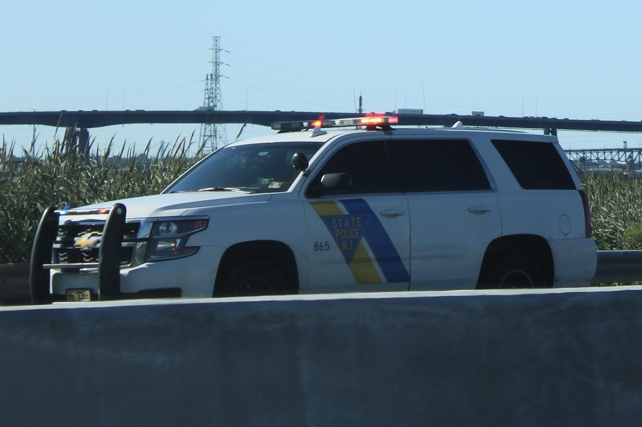 A photo  of New Jersey State Police
            Cruiser 865, a 2015 Chevrolet Tahoe             taken by @riemergencyvehicles