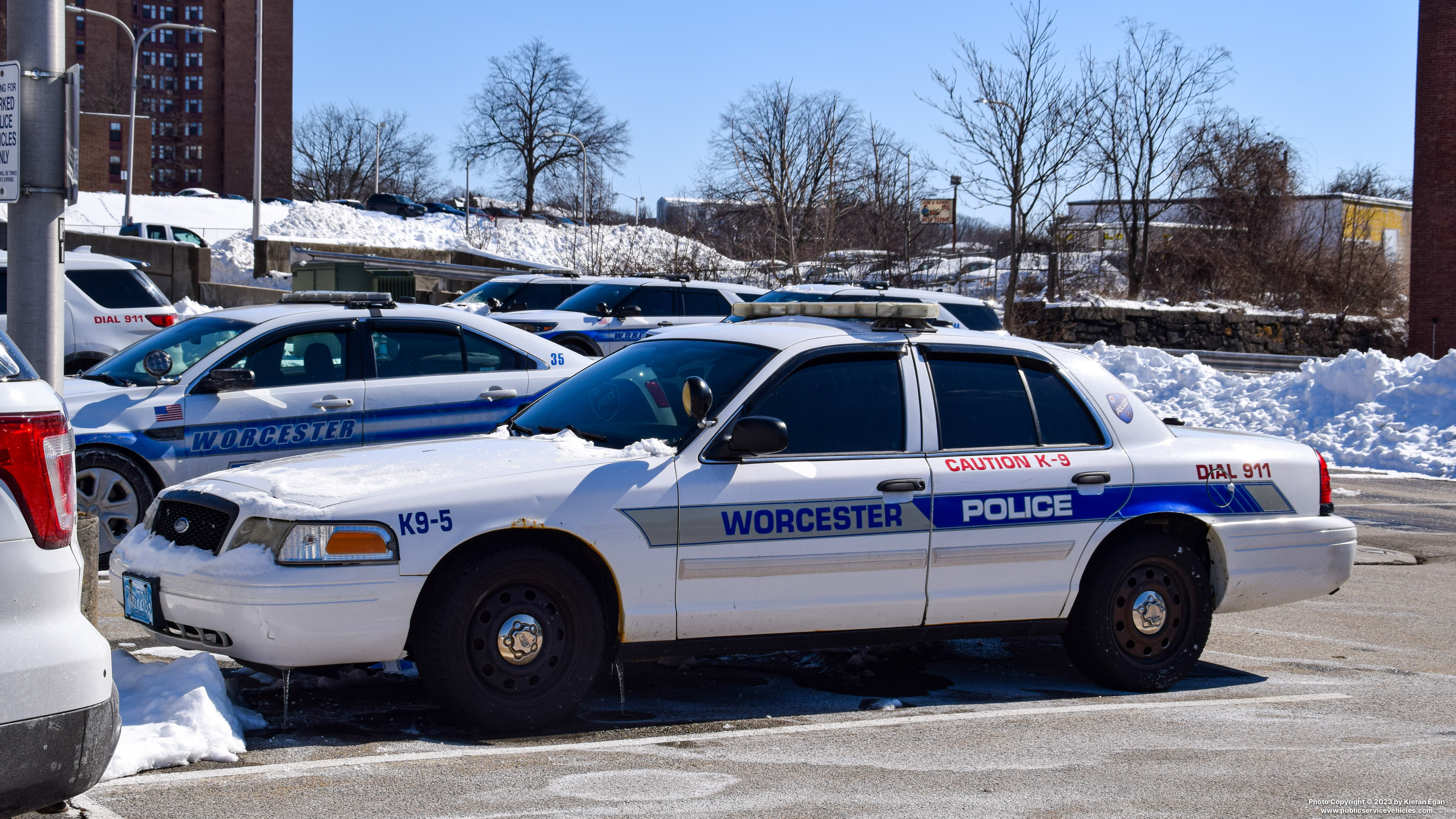 A photo  of Worcester Police
            K9-5, a 2011 Ford Crown Victoria Police Interceptor             taken by Kieran Egan