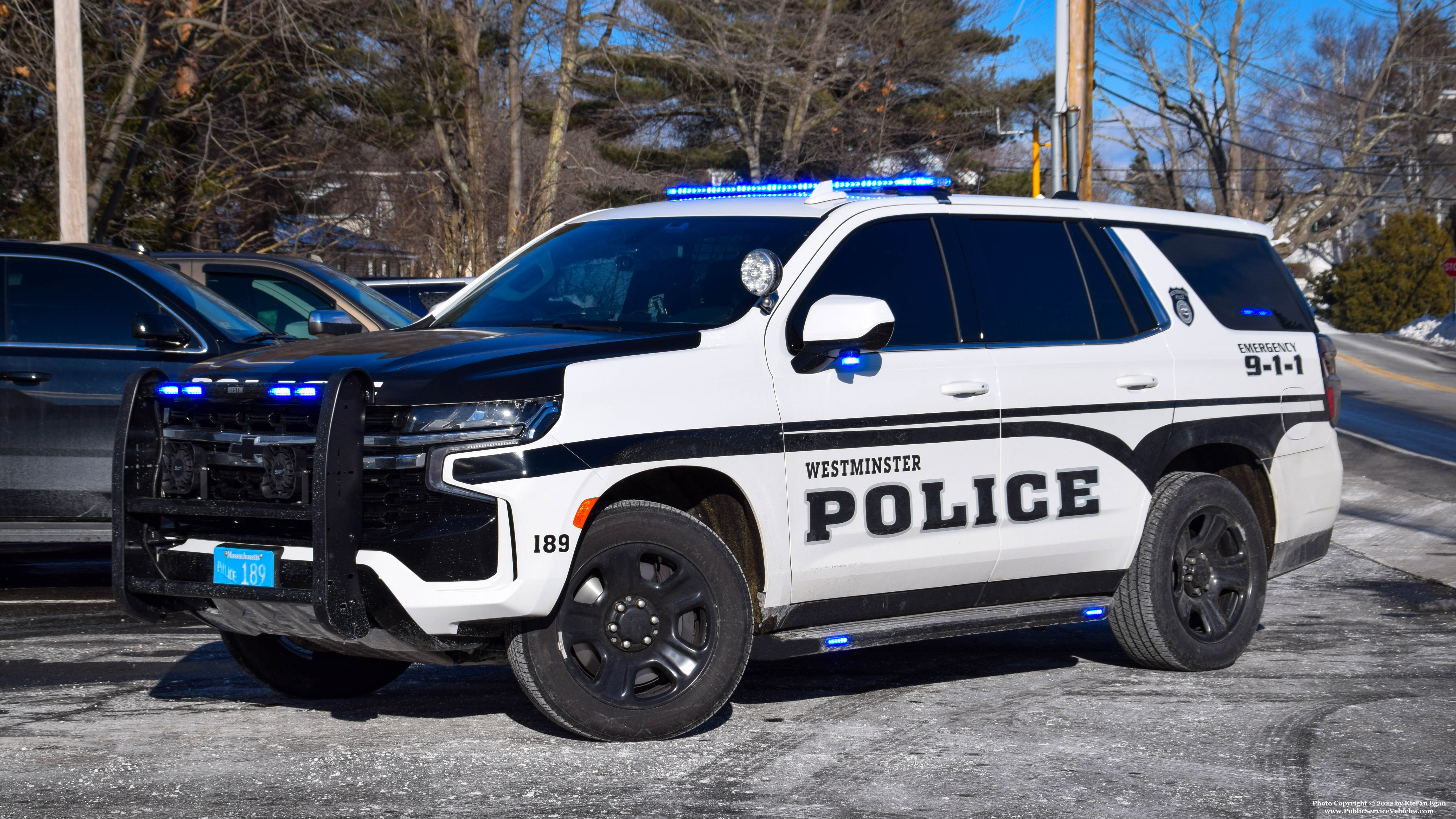 A photo  of Westminster Police
            Cruiser 189, a 2021 Chevrolet Tahoe             taken by Kieran Egan