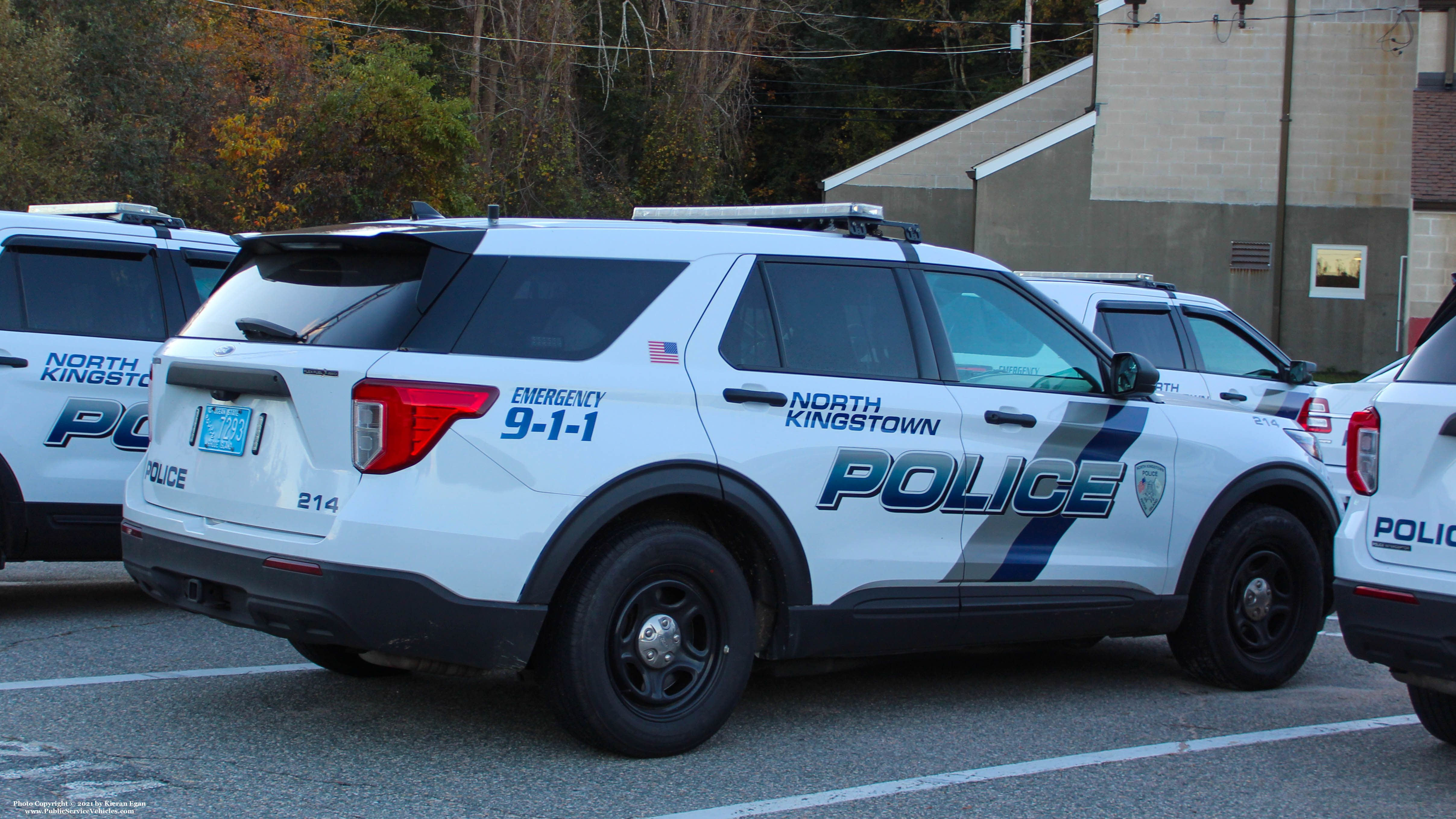 A photo  of North Kingstown Police
            Cruiser 214, a 2020 Ford Police Interceptor Utility             taken by Kieran Egan