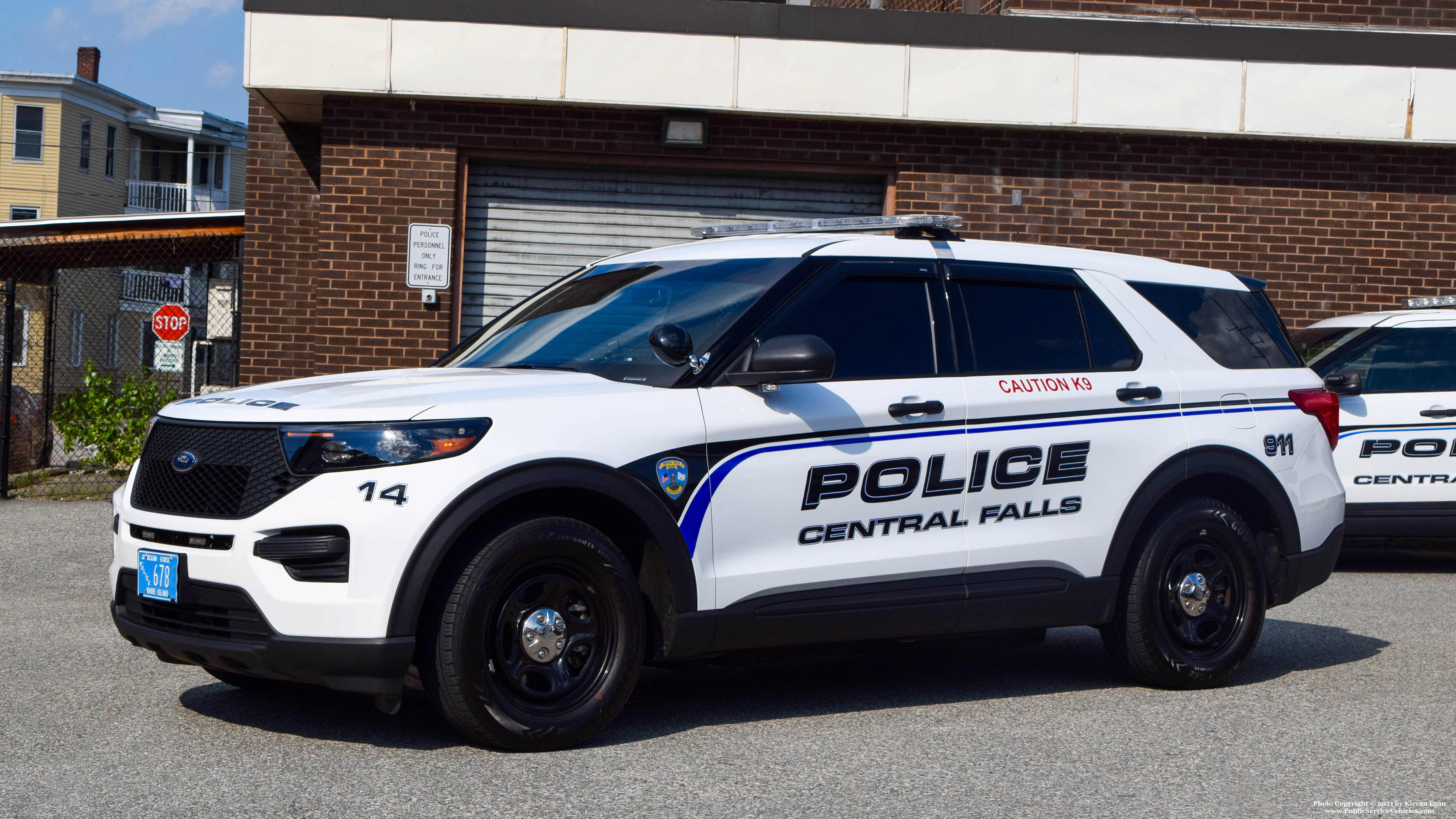 A photo  of Central Falls Police
            Car 14, a 2021 Ford Police Interceptor Utility             taken by Kieran Egan