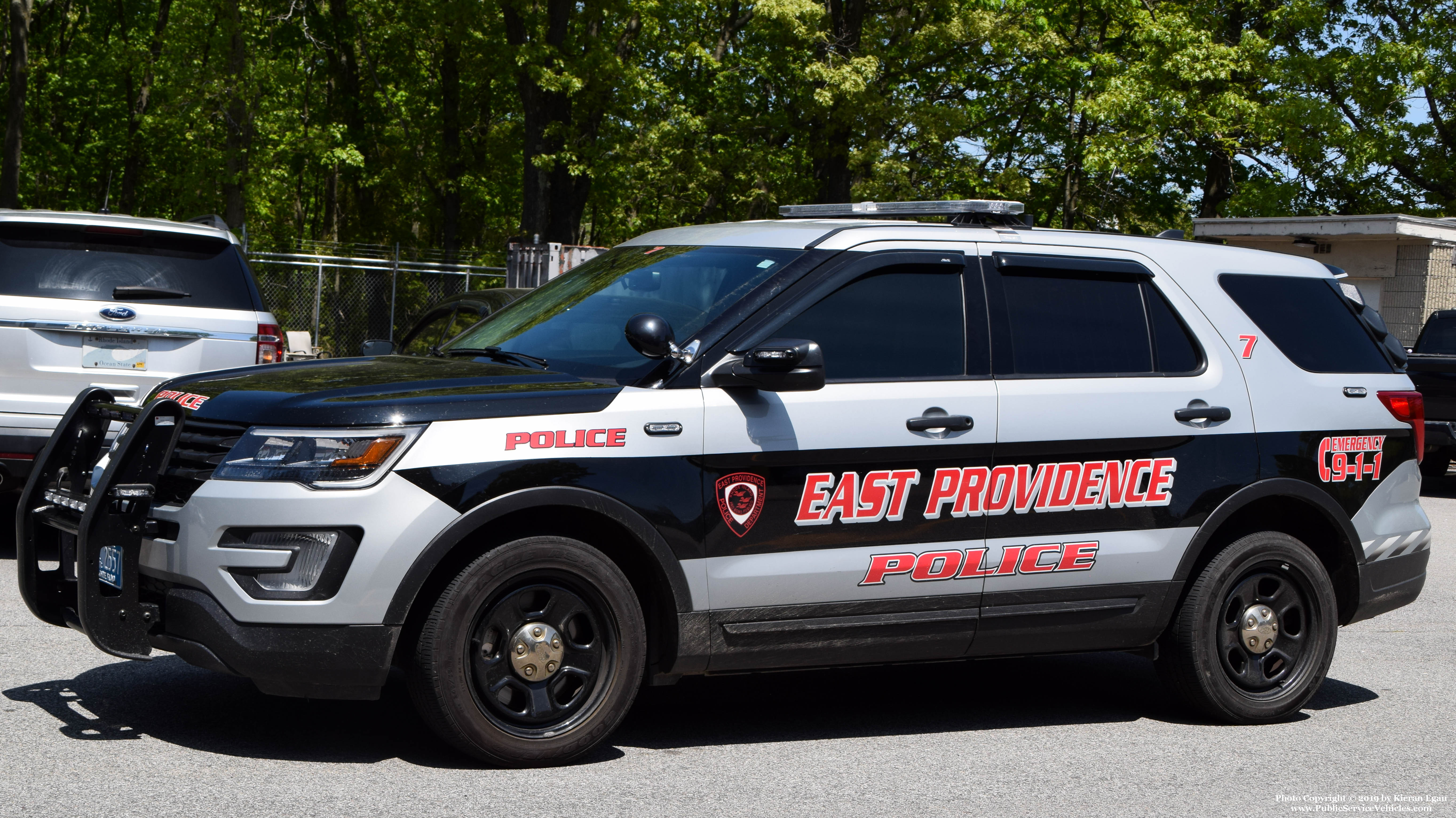 A photo  of East Providence Police
            Car 7, a 2018 Ford Police Interceptor Utility             taken by Kieran Egan