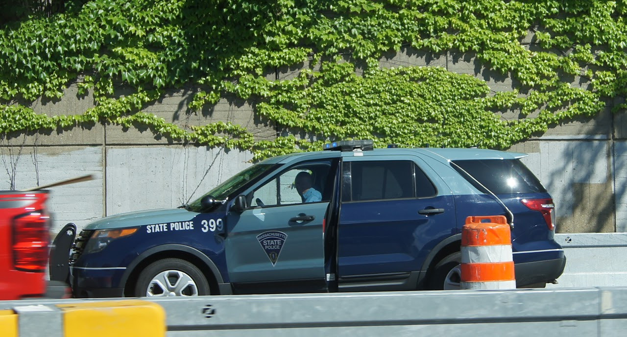 A photo  of Massachusetts State Police
            Cruiser 399, a 2013-2014 Ford Police Interceptor Utility             taken by Jamian Malo