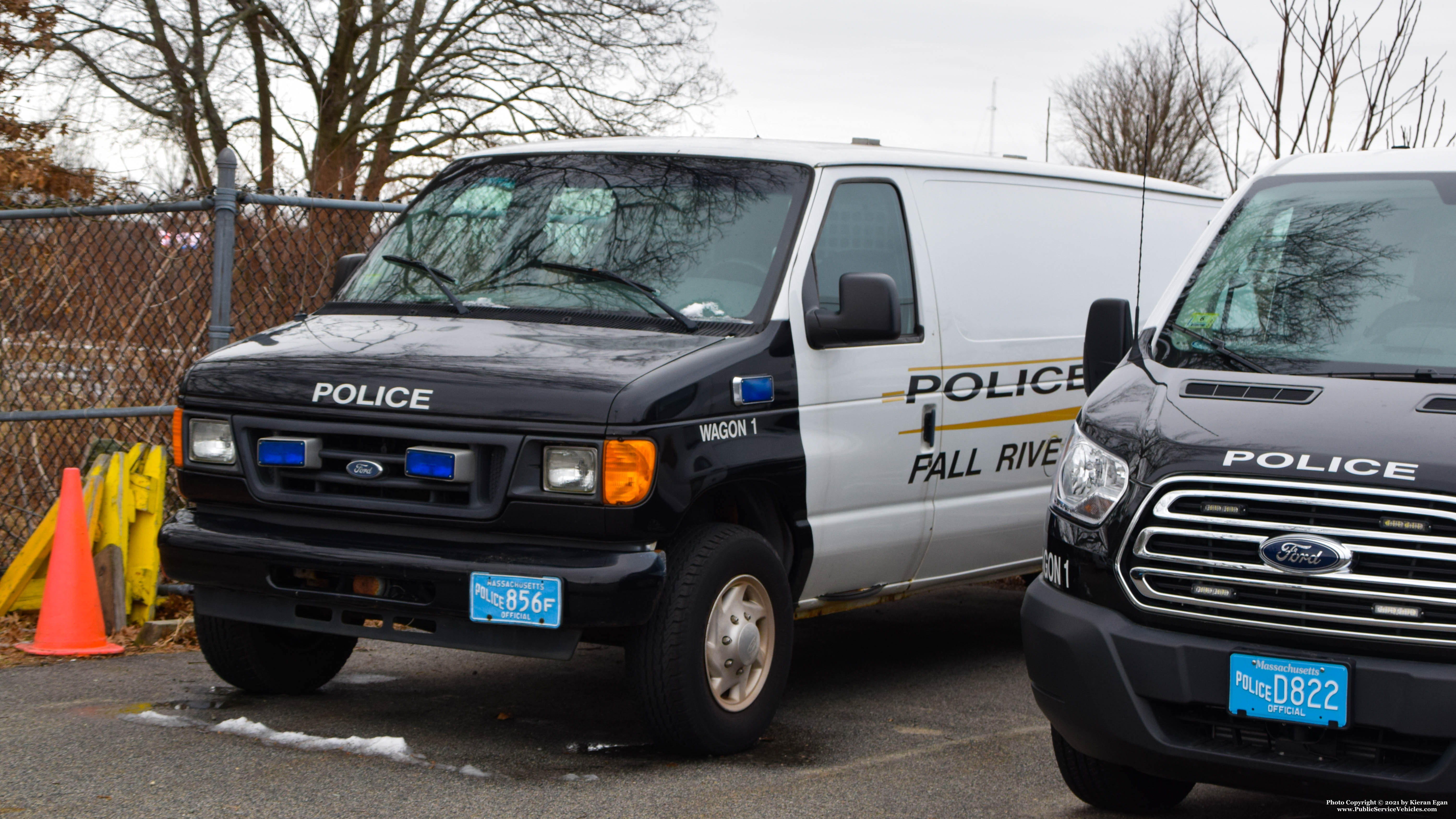 A photo  of Fall River Police
            Wagon 1, a 2005 Ford E-350             taken by Kieran Egan