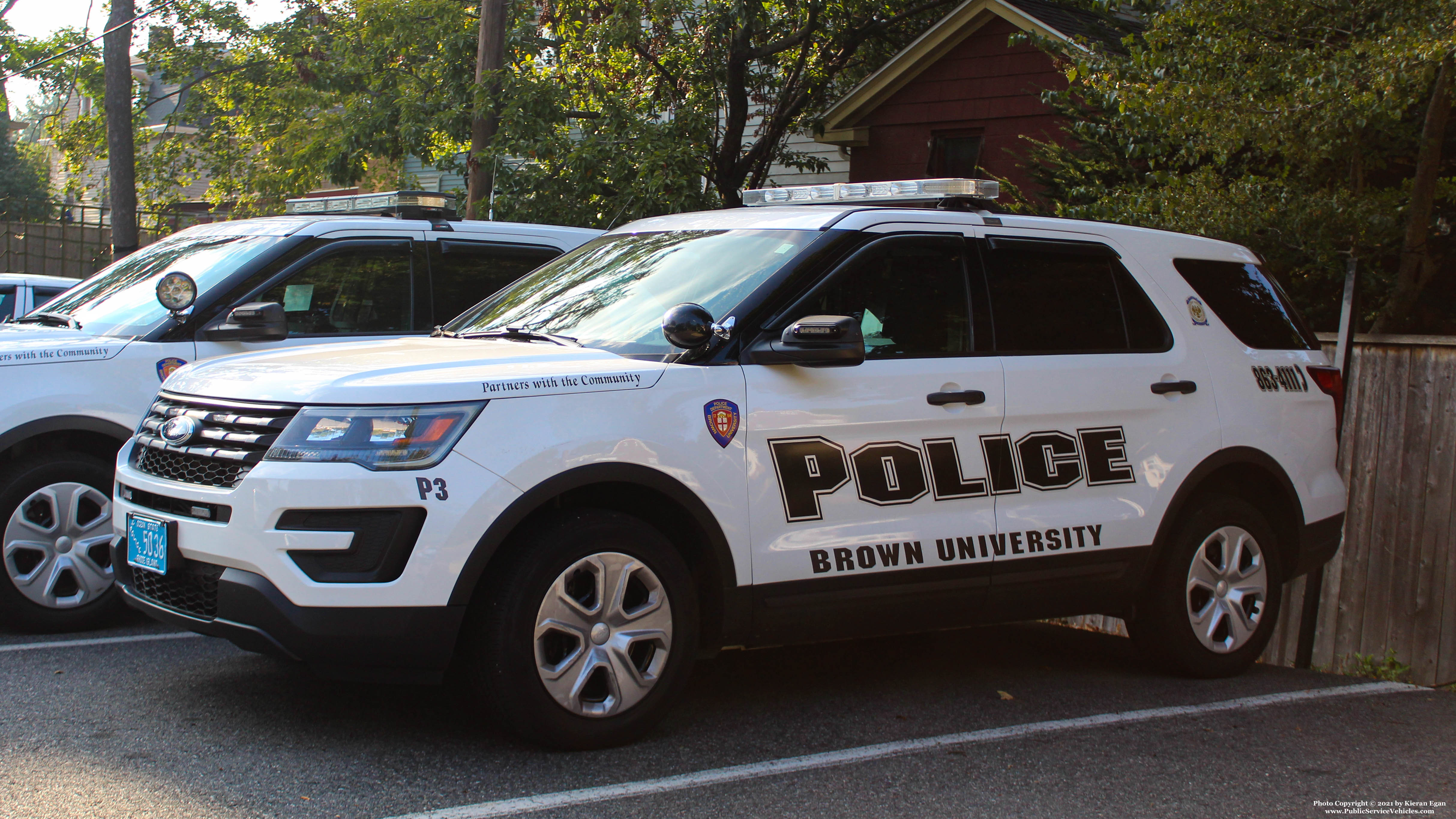 A photo  of Brown University Police
            Patrol 3, a 2016-2019 Ford Police Interceptor Utility             taken by Kieran Egan