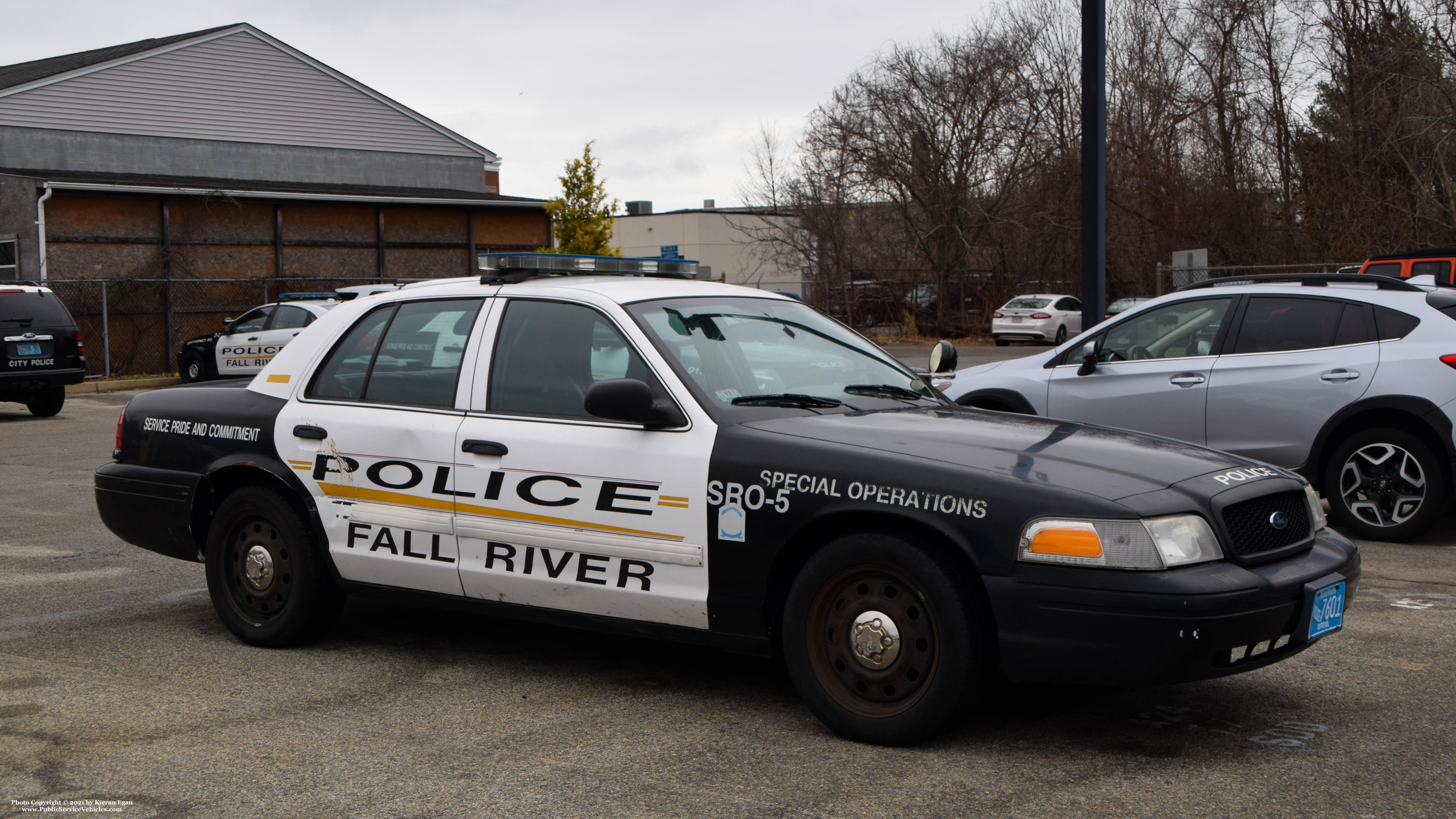 A photo  of Fall River Police
            SRO-5, a 2010 Ford Crown Victoria Police Interceptor             taken by Kieran Egan