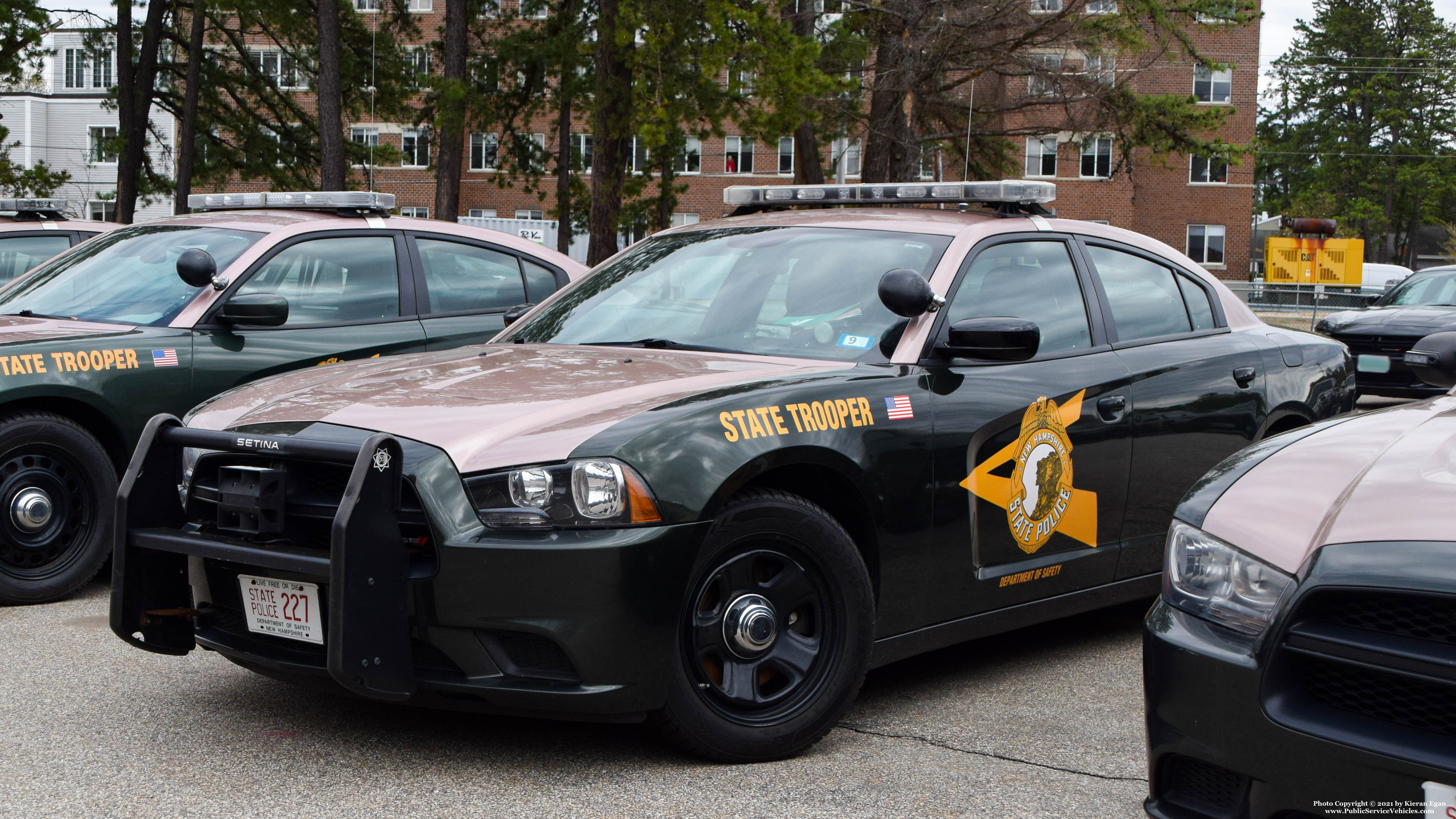 A photo  of New Hampshire State Police
            Cruiser 227, a 2011-2014 Dodge Charger             taken by Kieran Egan