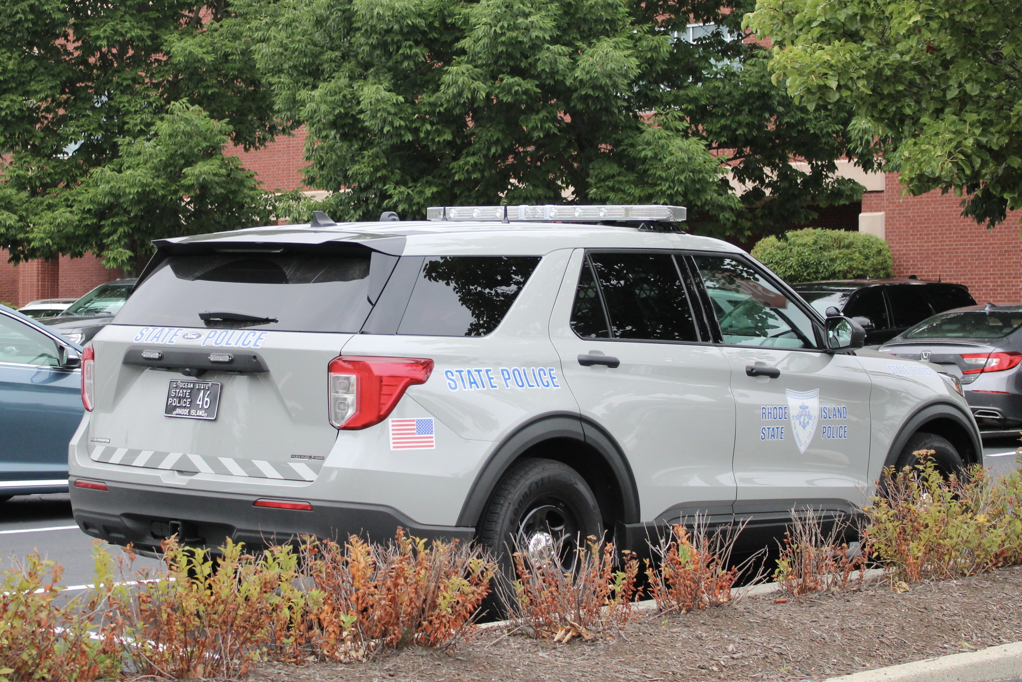 A photo  of Rhode Island State Police
            Cruiser 46, a 2022 Ford Police Interceptor Utility             taken by @riemergencyvehicles