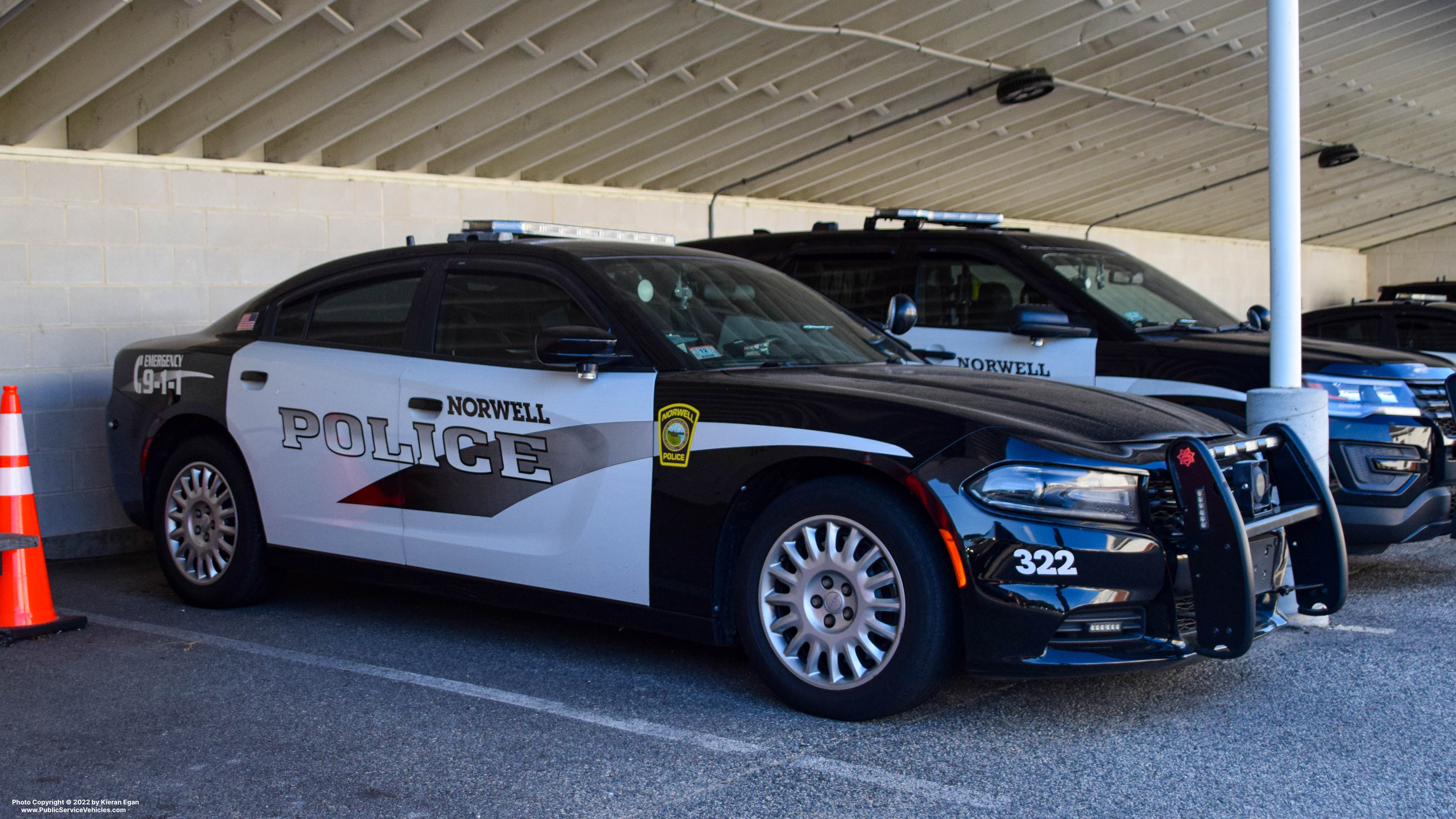 A photo  of Norwell Police
            Cruiser 322, a 2015-2019 Dodge Charger             taken by Kieran Egan