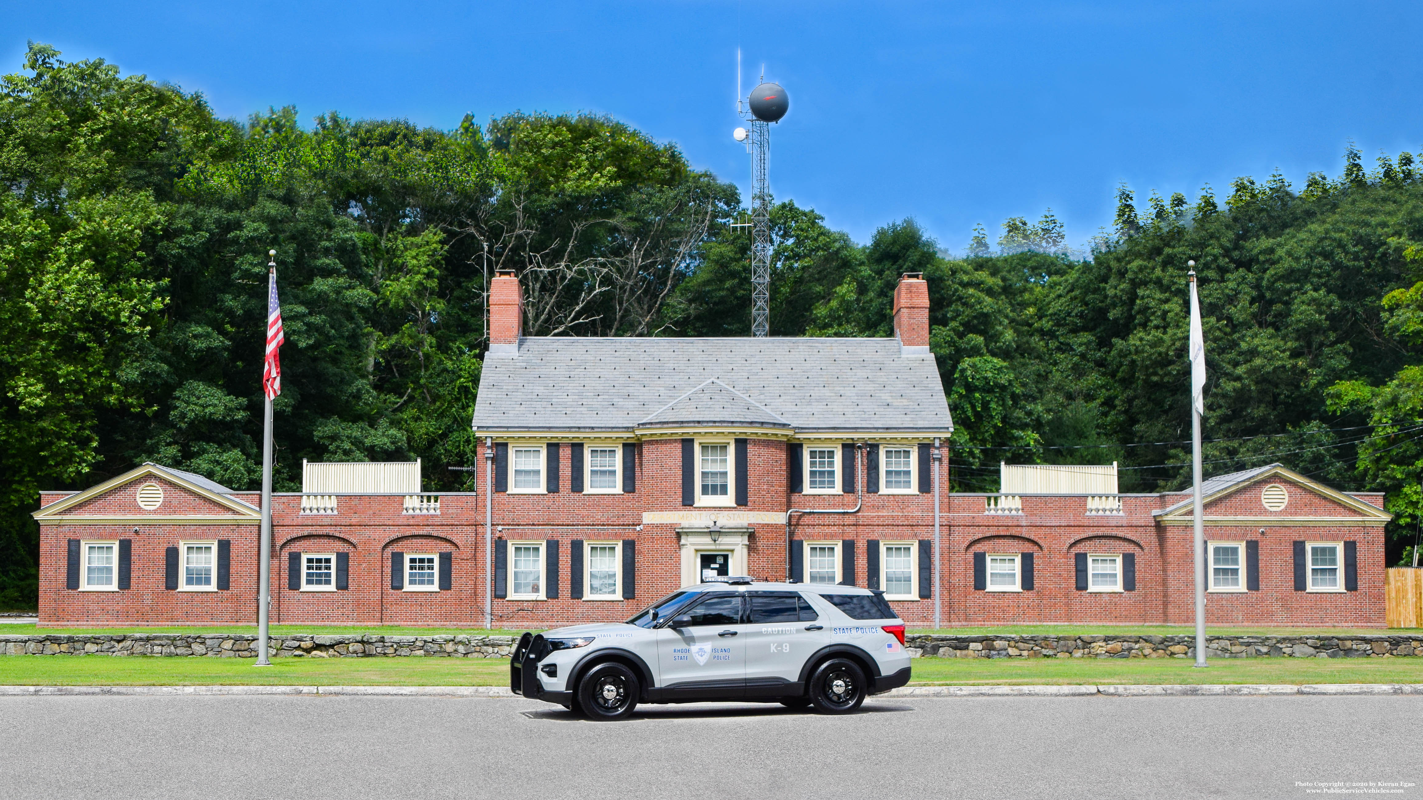 A photo  of Rhode Island State Police
            Cruiser 223, a 2020 Ford Police Interceptor Utility             taken by Kieran Egan