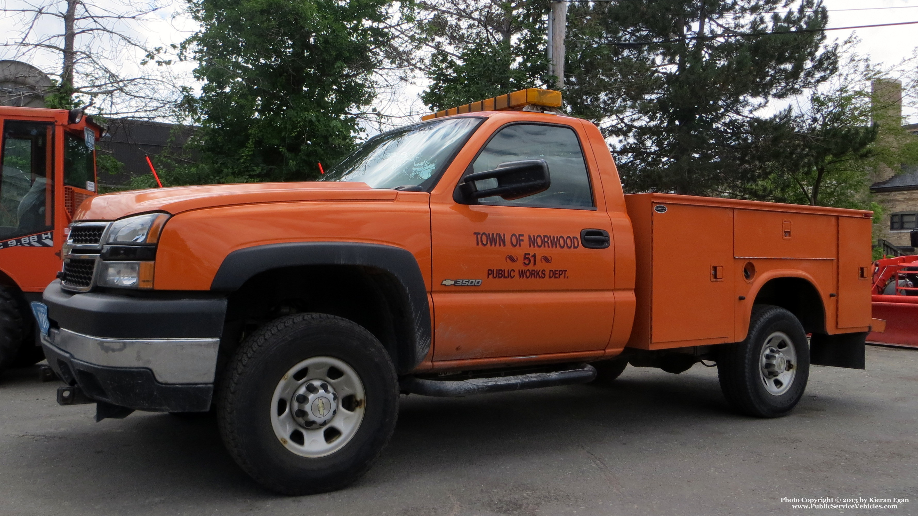 A photo  of Norwood Public Works
            Truck 51, a 2000-2007 Chevrolet 3500             taken by Kieran Egan