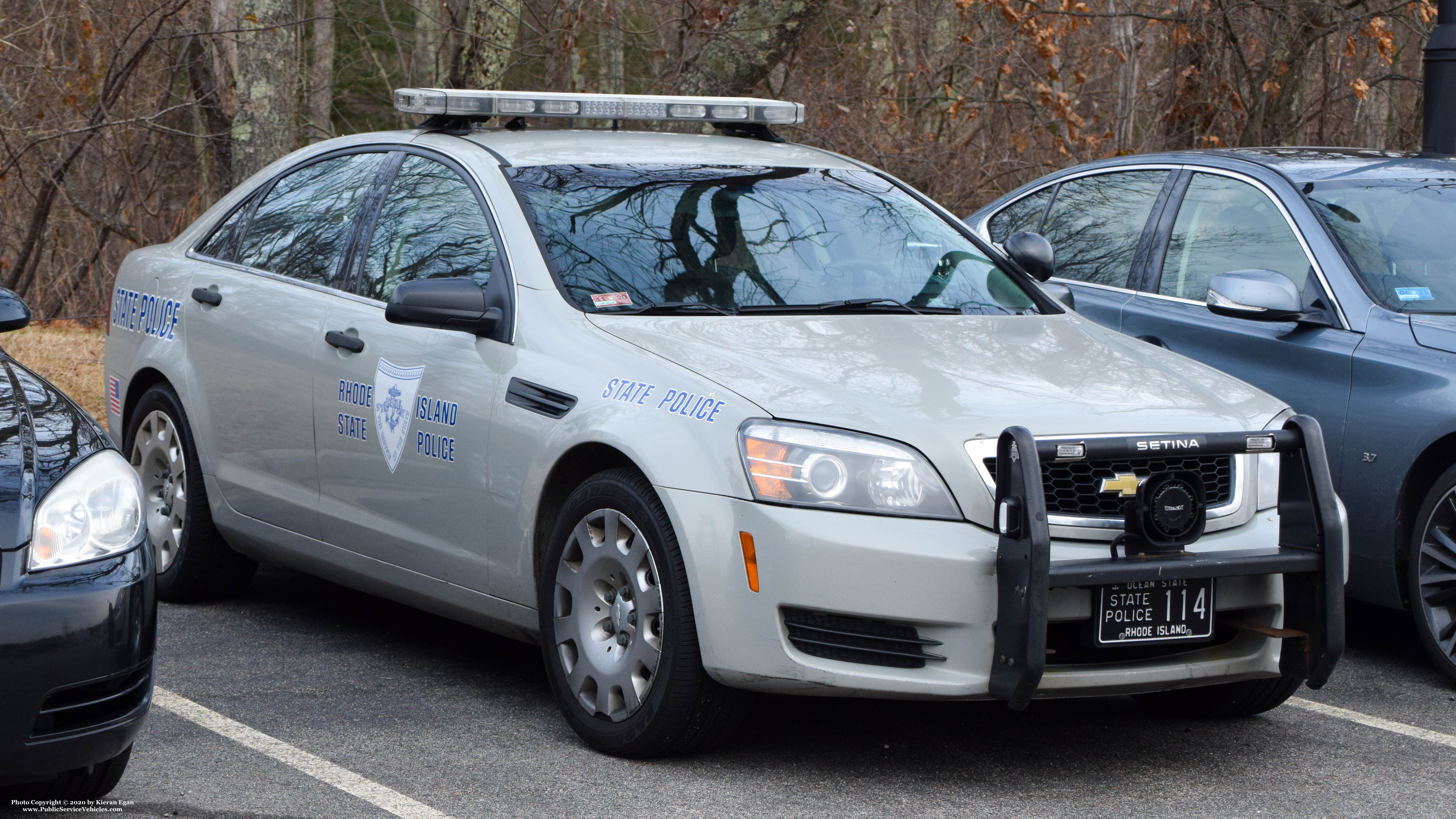 A photo  of Rhode Island State Police
            Cruiser 114, a 2013 Chevrolet Caprice             taken by Kieran Egan
