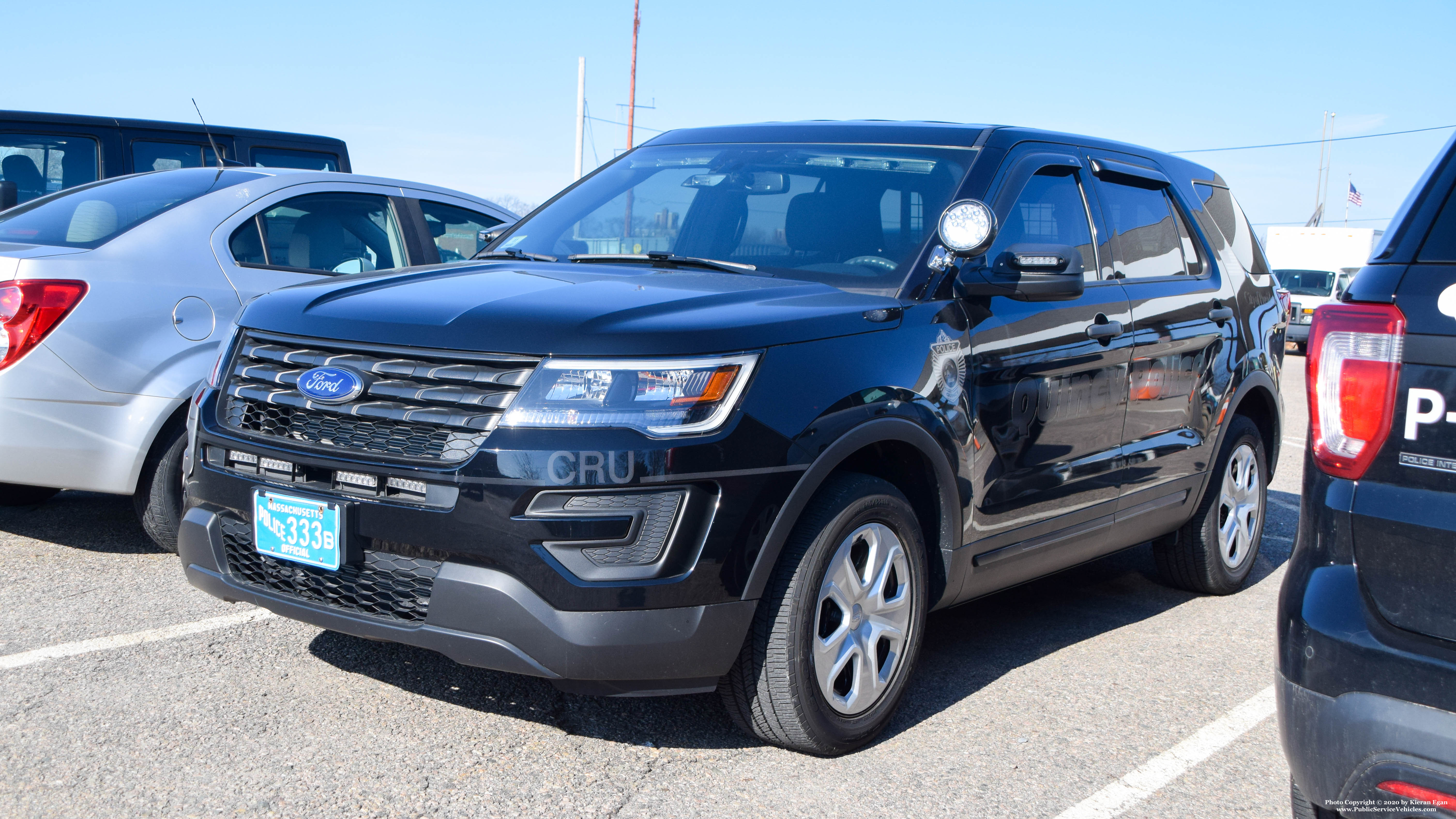 A photo  of Quincy Police
            CRU, a 2017 Ford Police Interceptor Utility             taken by Kieran Egan