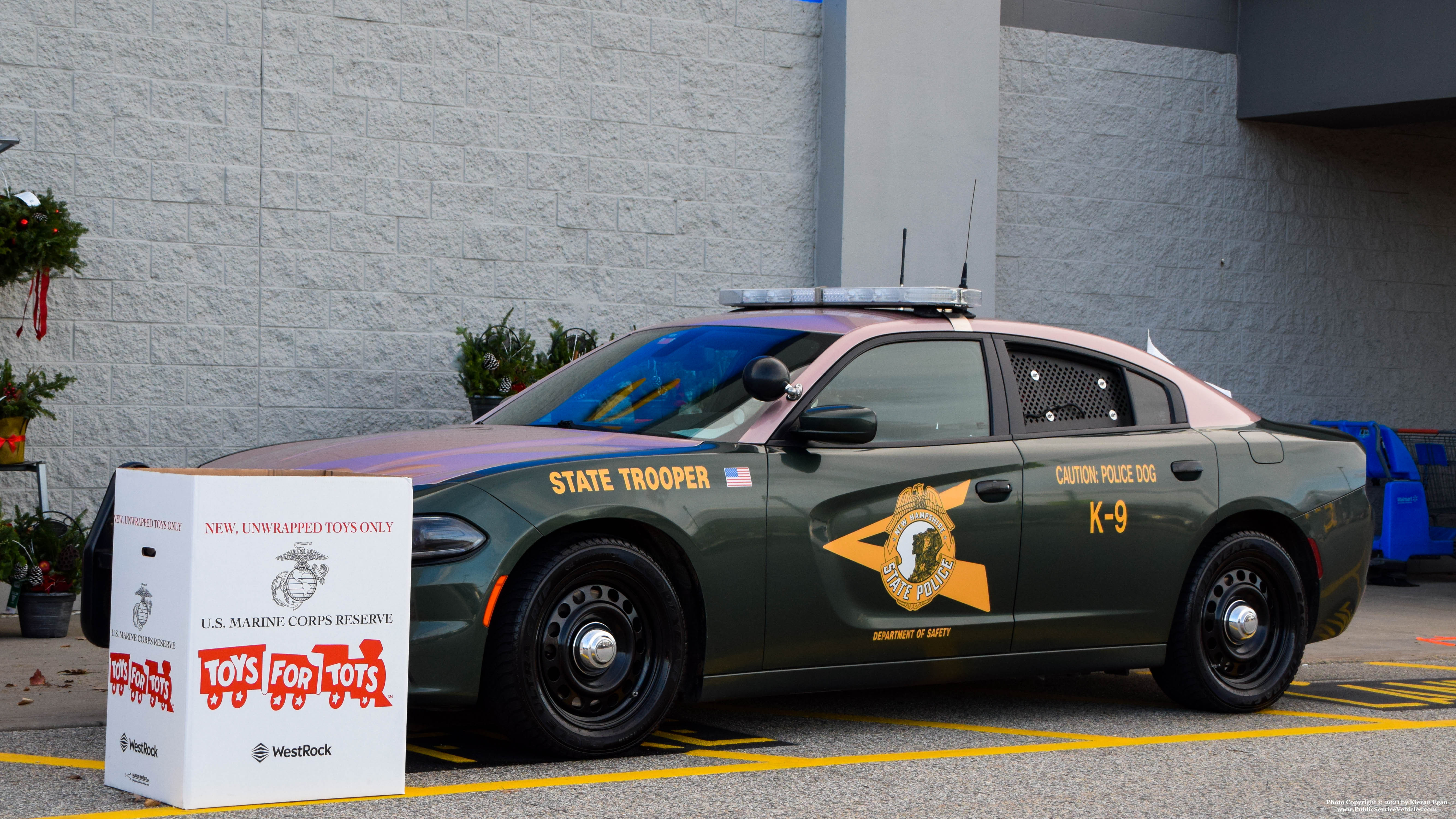 A photo  of New Hampshire State Police
            Cruiser 615, a 2015-2019 Dodge Charger             taken by Kieran Egan