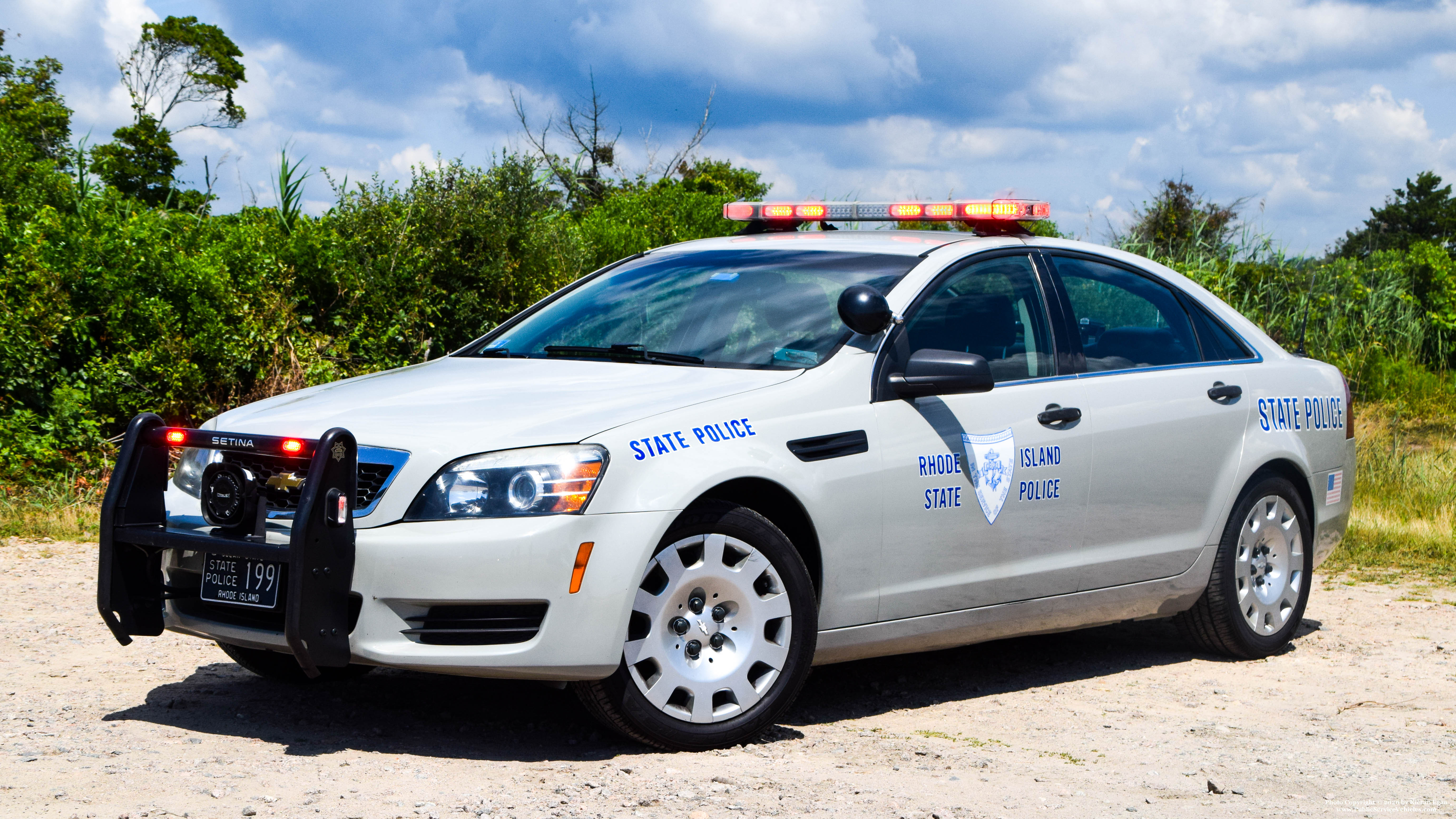 A photo  of Rhode Island State Police
            Cruiser 199, a 2013 Chevrolet Caprice             taken by Kieran Egan