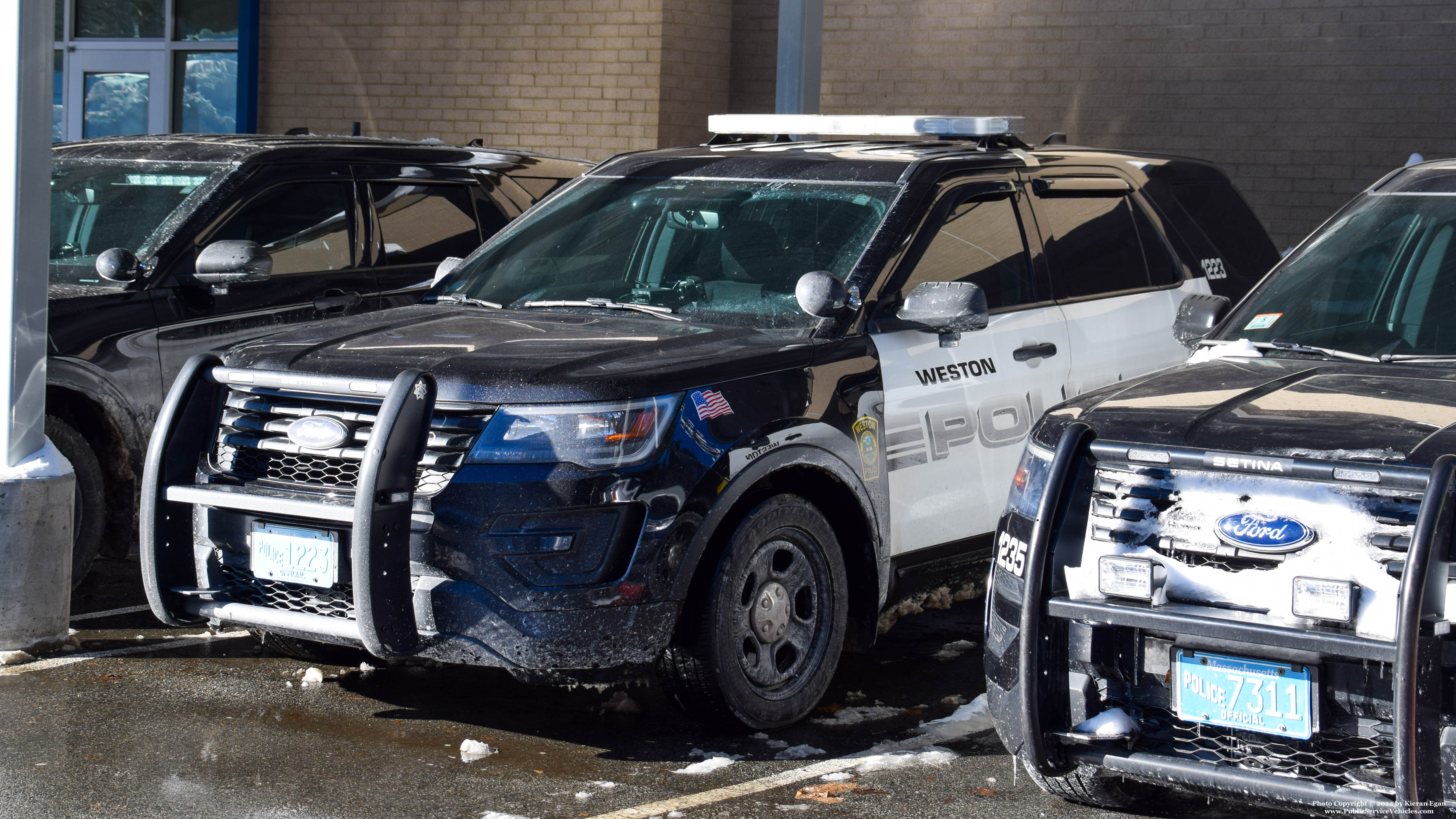 A photo  of Weston Police
            Cruiser 1223, a 2019 Ford Police Interceptor Utility             taken by Kieran Egan