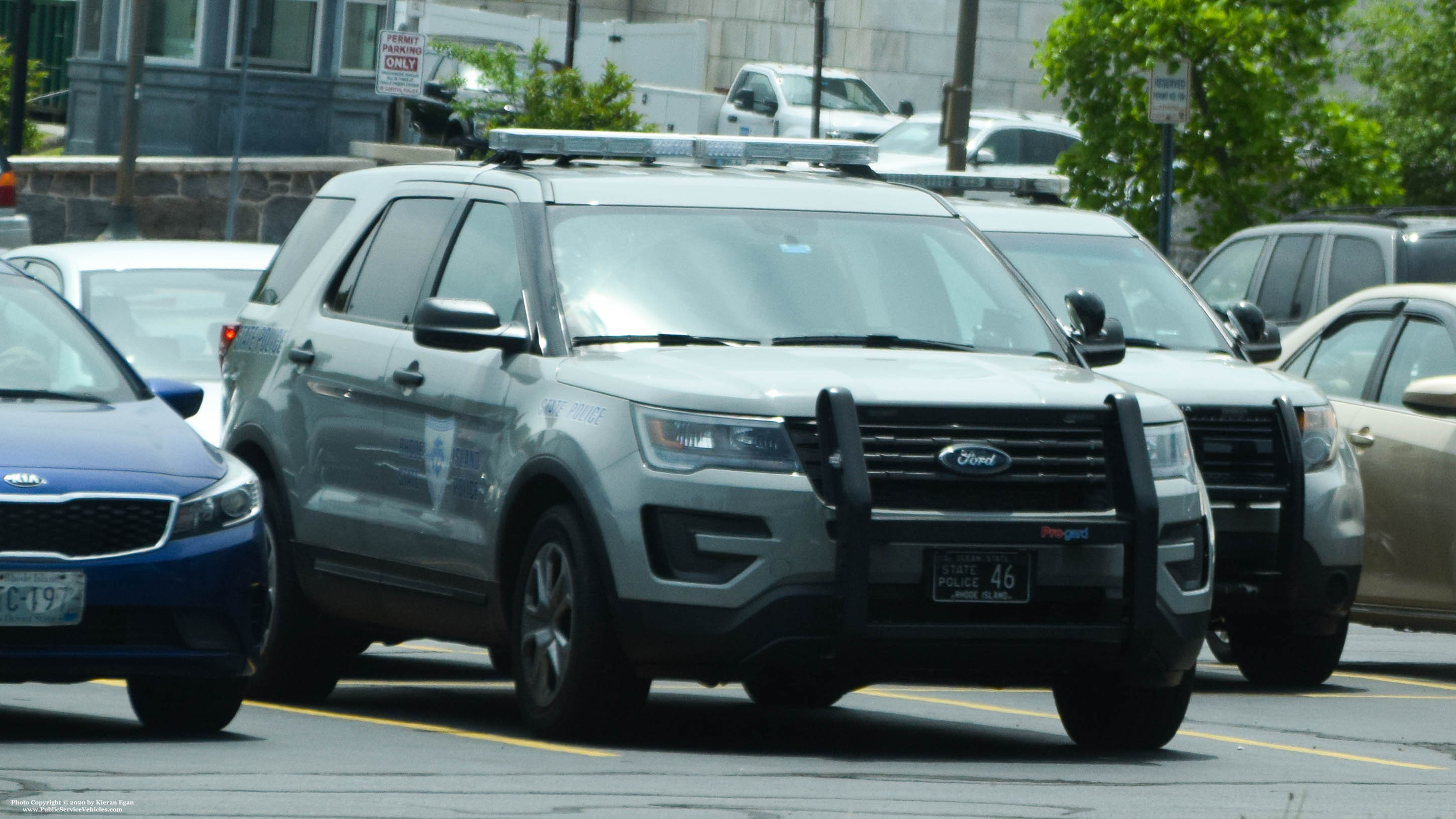 A photo  of Rhode Island State Police
            Cruiser 46, a 2018 Ford Police Interceptor Utility             taken by Kieran Egan