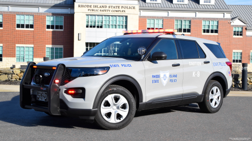 Additional photo  of Rhode Island State Police
                    Cruiser 223, a 2020 Ford Police Interceptor Utility                     taken by Kieran Egan