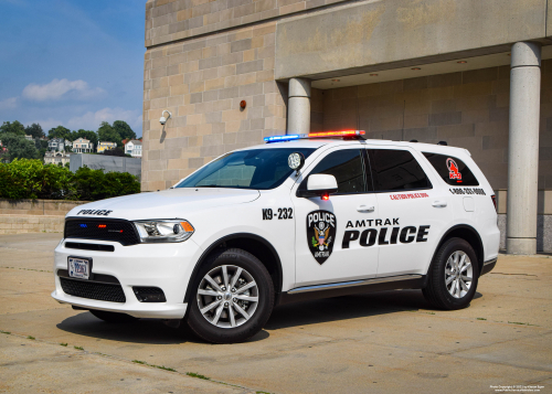 Additional photo  of Amtrak Police
                    Cruiser 232, a 2019-2020 Dodge Durango                     taken by Kieran Egan