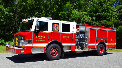 Additional photo  of Warwick Fire
                    Engine 6, a 2012 Pierce Velocity                     taken by @riemergencyvehicles