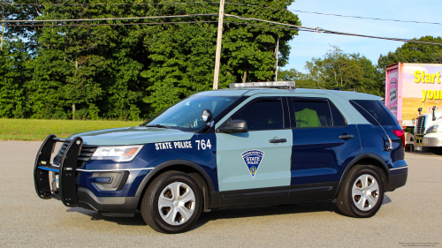 Additional photo  of Massachusetts State Police
                    Cruiser 764, a 2017 Ford Police Interceptor Utility                     taken by Kieran Egan